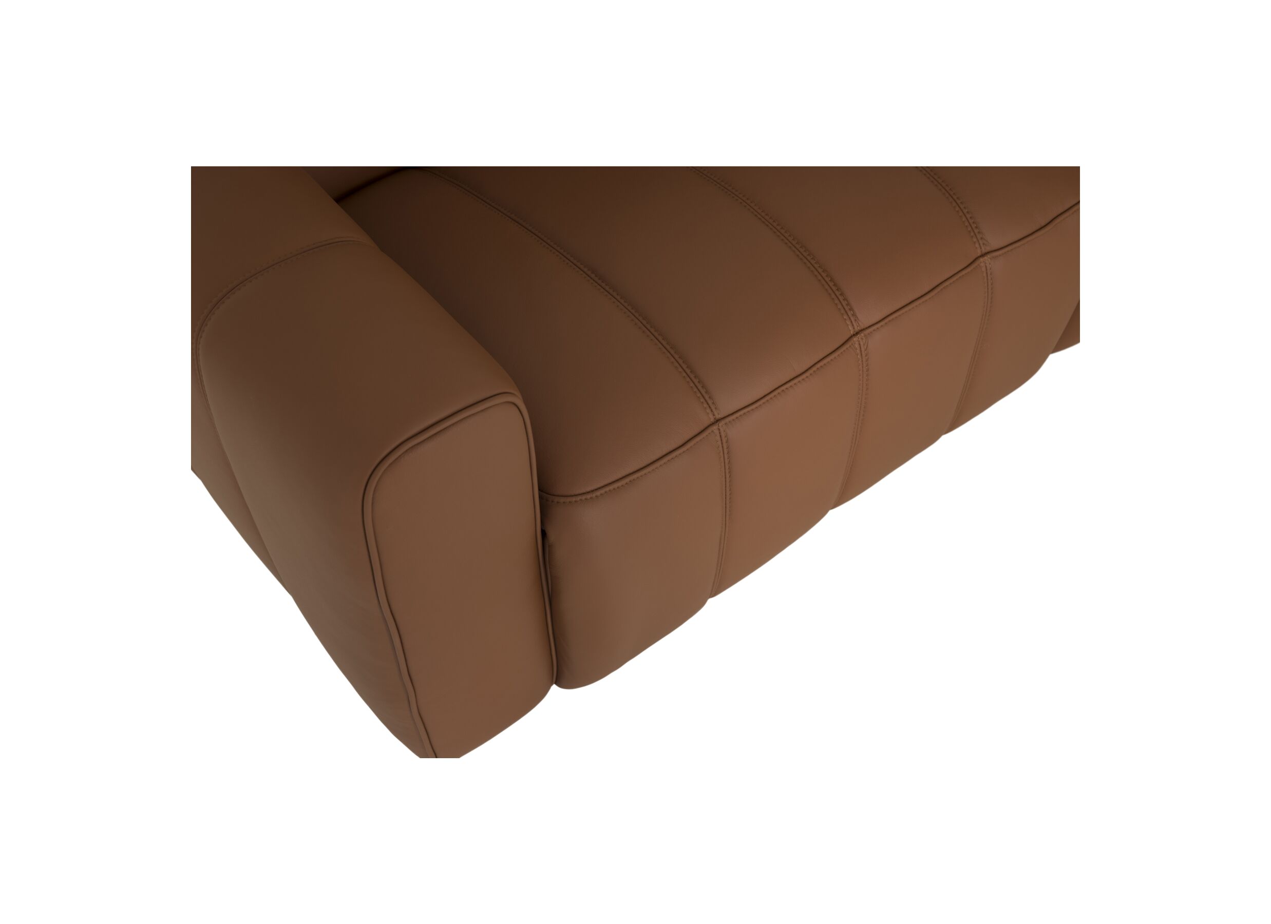 Detailfoto - Zetel Shak-Bis 2,5+2-zit - leder - warm bruin met relax