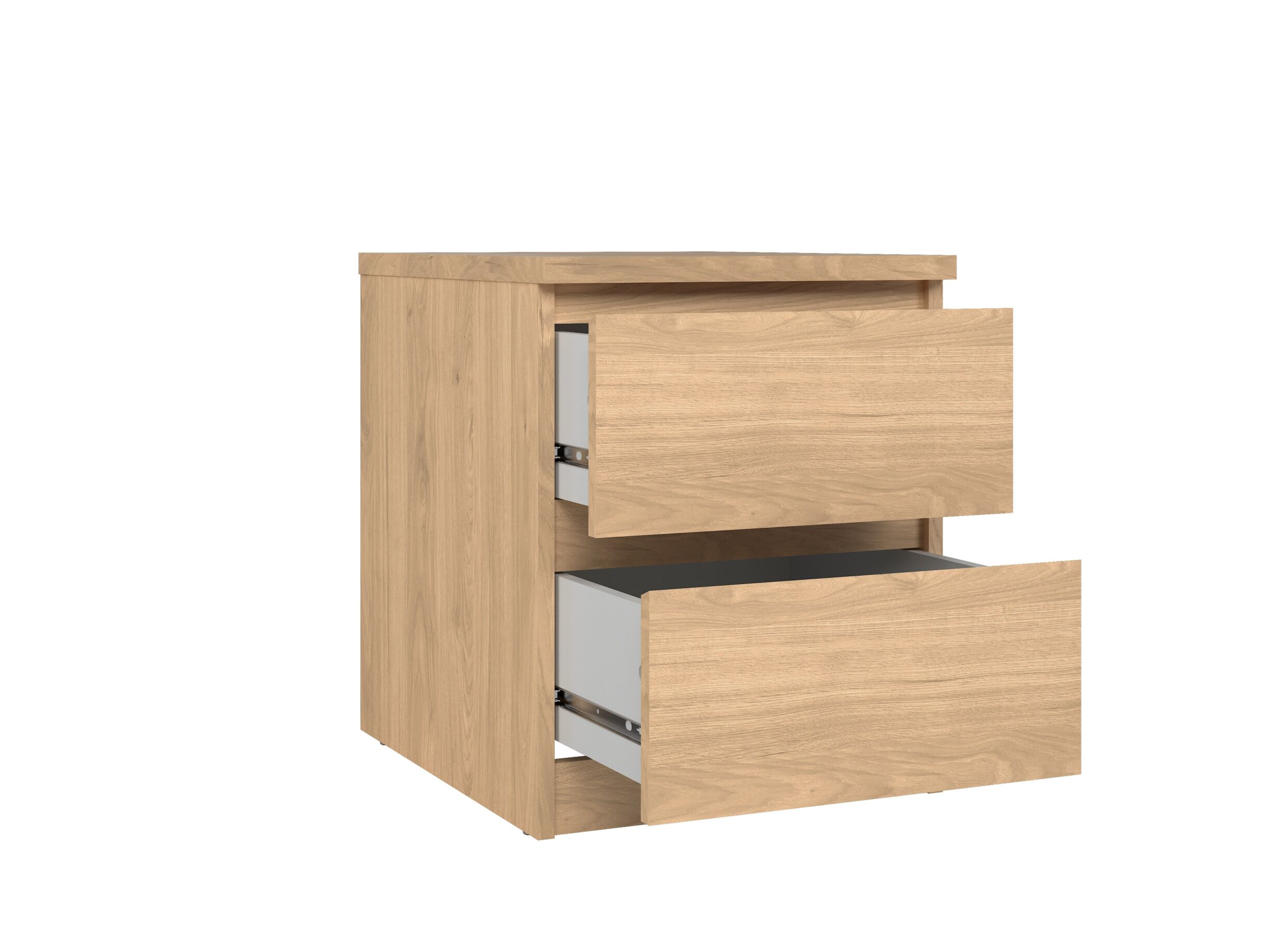 Disposition - Table de chevet Naia 40x50x50cm - melamine - jackson hickory