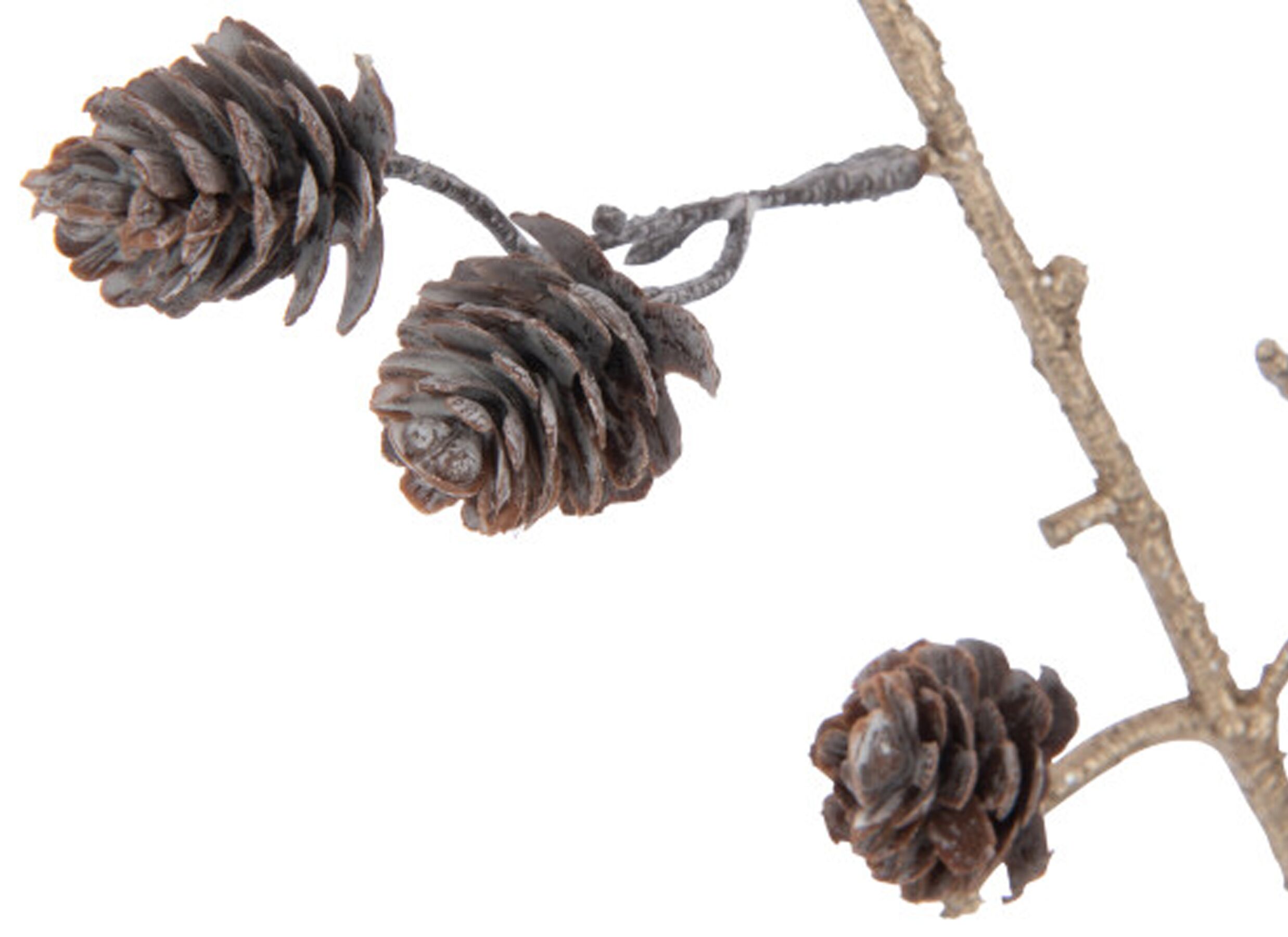 Detail - Branche artificielle Pommes De Pin H86cm - plastique - brun