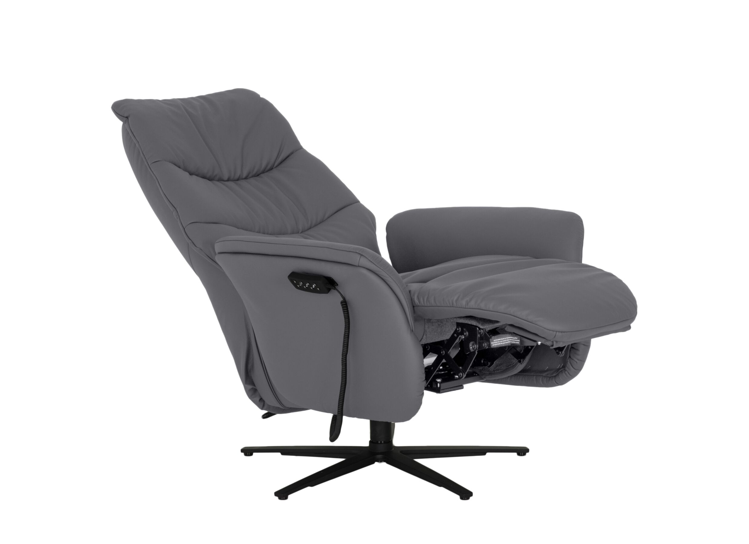 Aperçu - Fauteuil relax 7051.57V+Z6 électrique – cuir – gris avec grande hauteur et profondeur d’assise