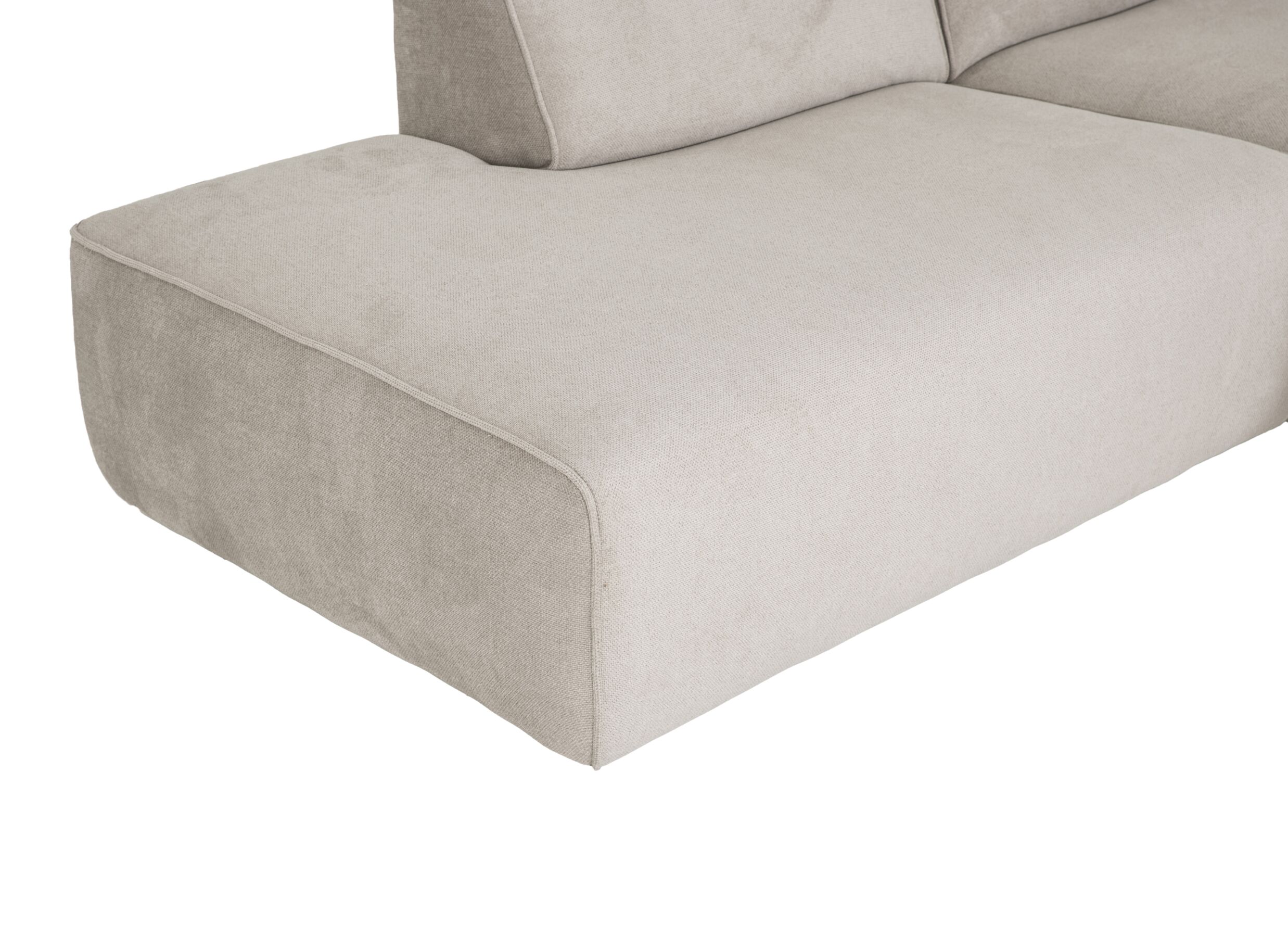 Detailfoto - Hoeksalon Enjoy 227x161cm - stof - beige