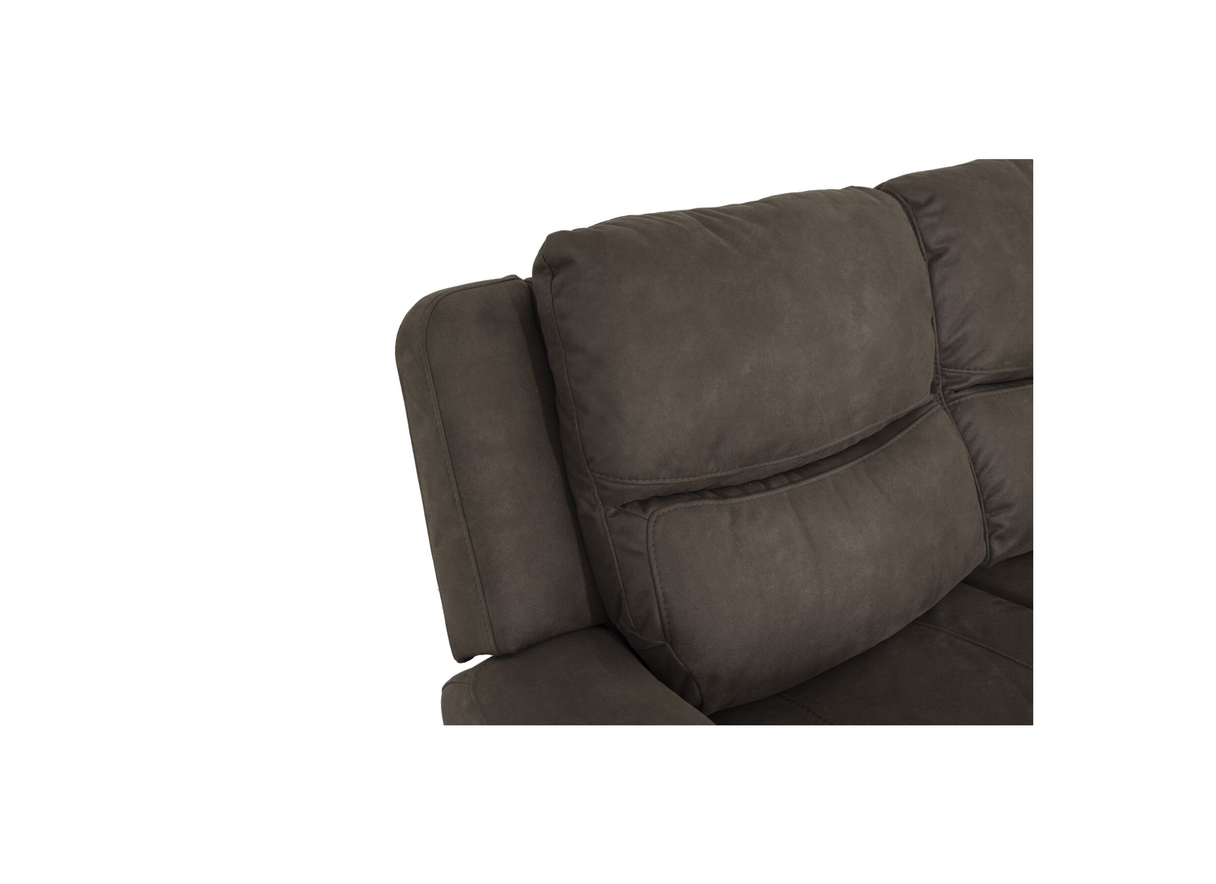 Detailfoto - Zetel Cluny 3+2+1-zit - stof - bruingrijs met relax