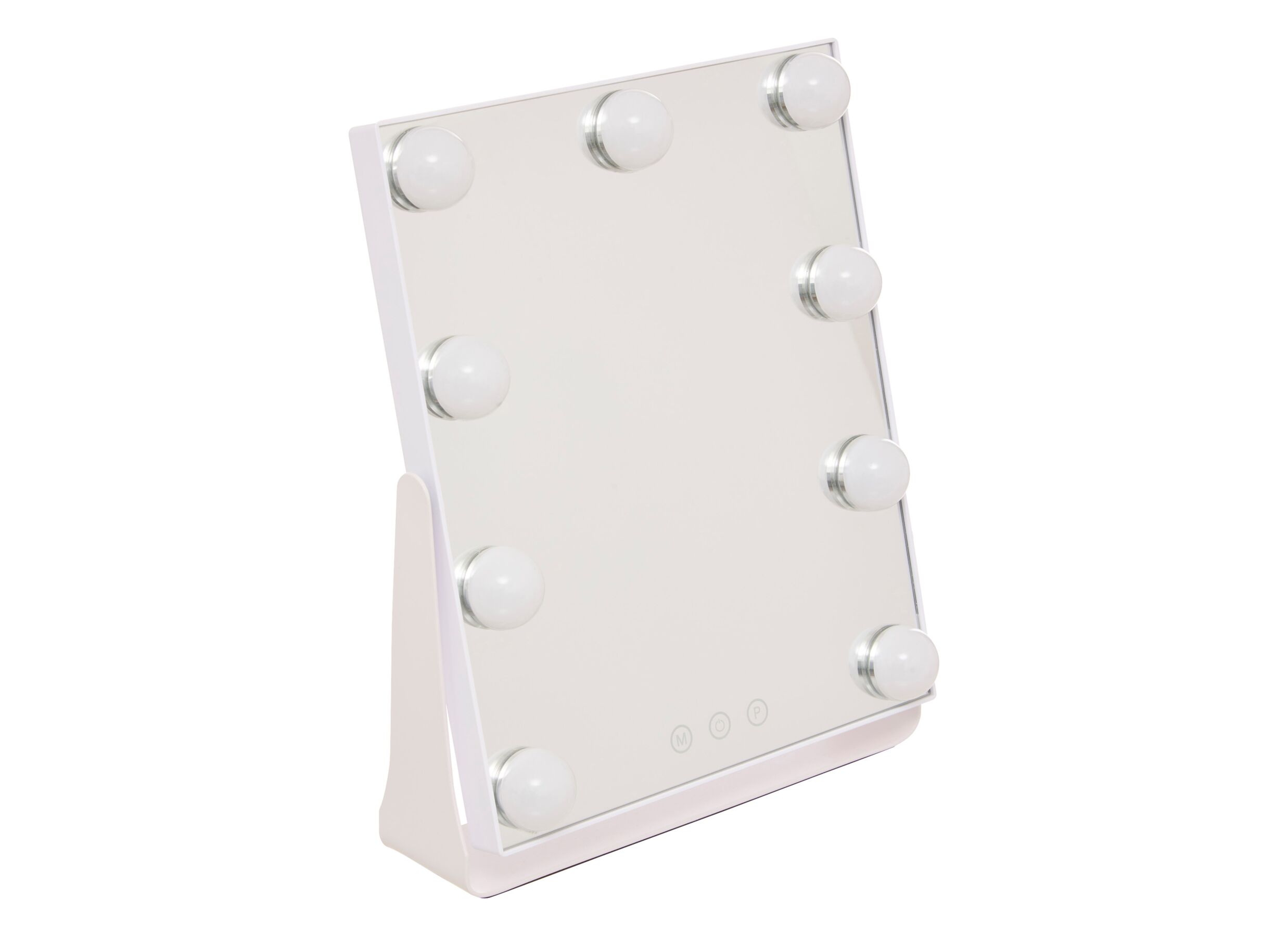 Make-up spiegel Holly 27x32cm - ABS & glas - wit - Make-up spiegel Holly 27x32cm - ABS & glas - wit