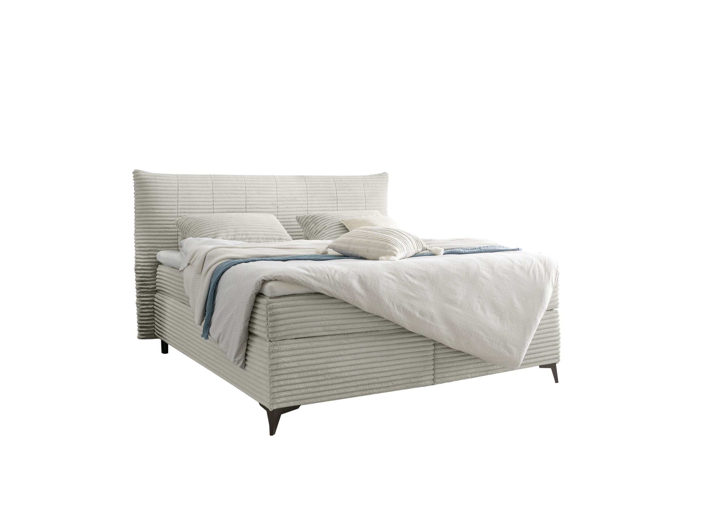 Hoofdfoto - Boxspring Seattle 180x200cm - stof - zilver