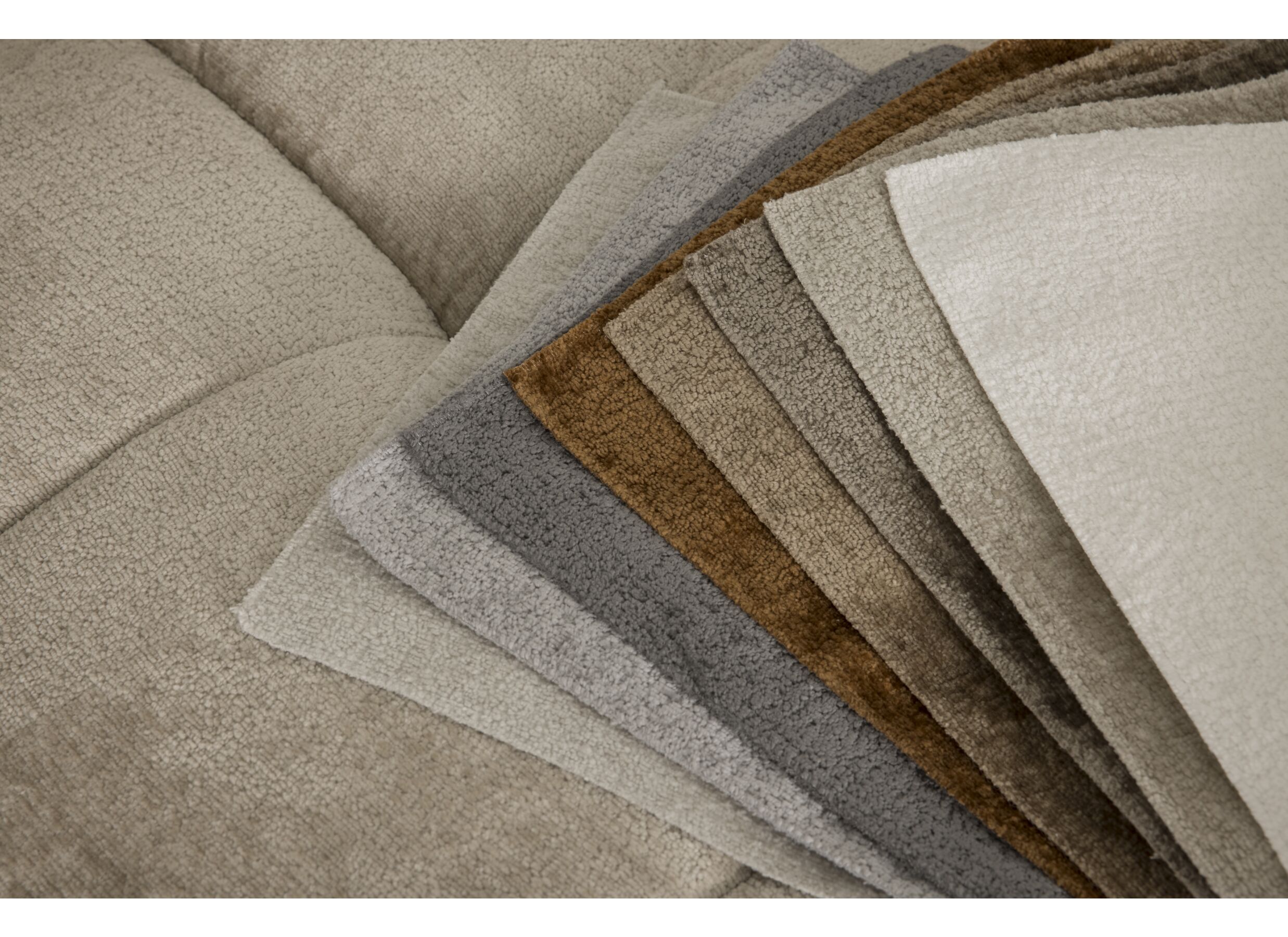 Canapé d'angle Alps 3+1 places - tissu - beige