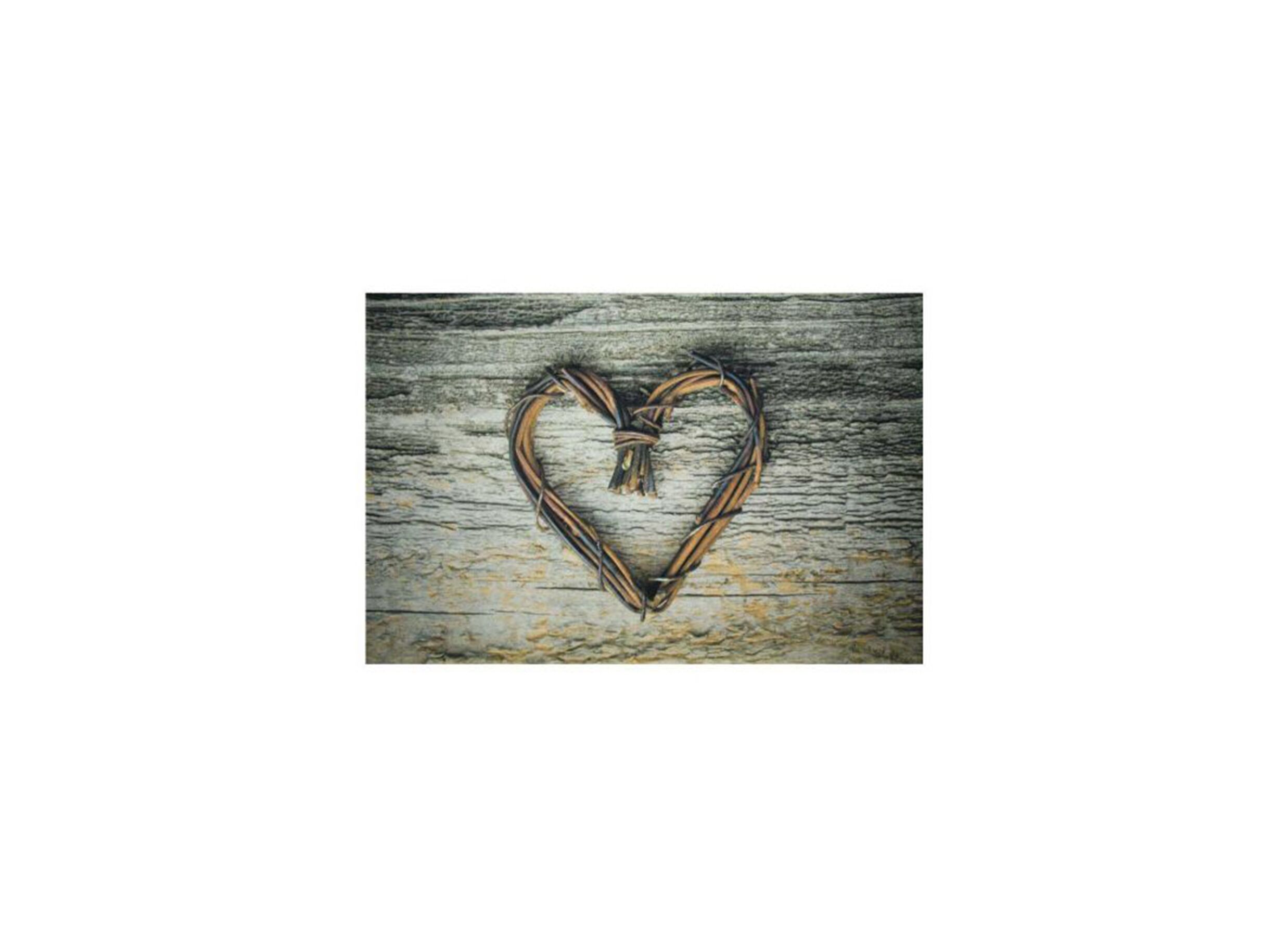 Deurmat Heart Twigs 75x50cm polyester beige