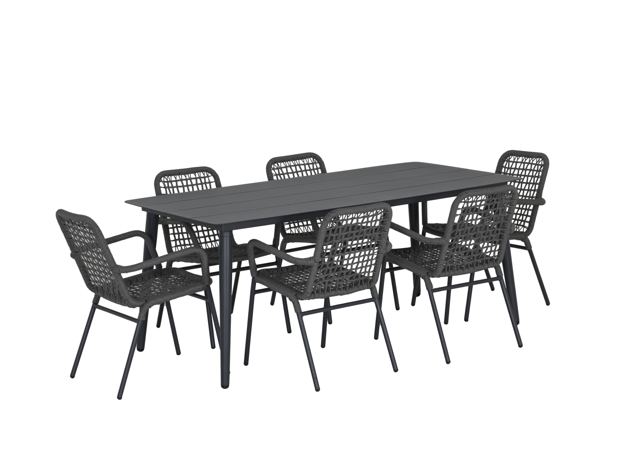 Tuinset Shore 180x90cm met 6 tuinstoelen Hopi - Ensemble de jardin Shore 180x90cm avec 6 chaises Hopi