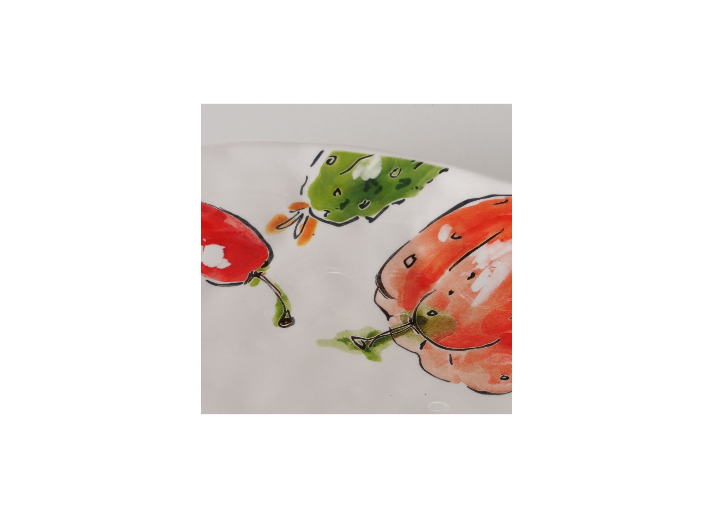 Detail - Plateau Tomaty 39x31cm - céramique - multicolore