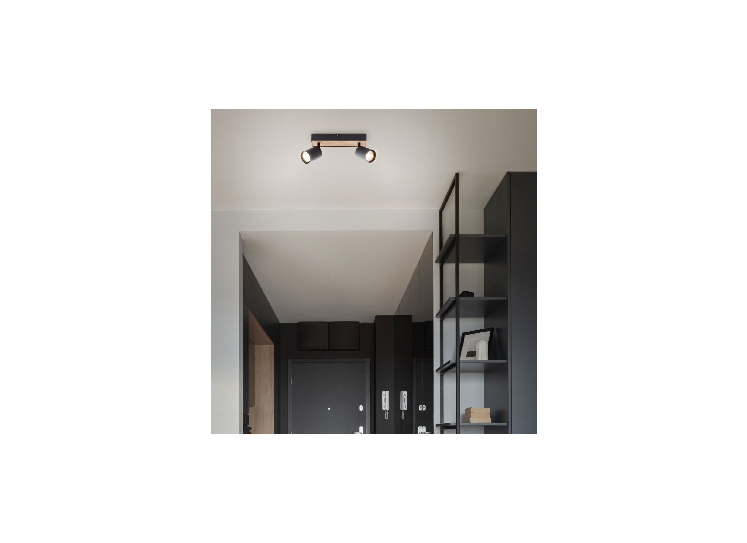Foto ambiance - Spot LED Jello Wood avec 2 spots 4,5W GU10