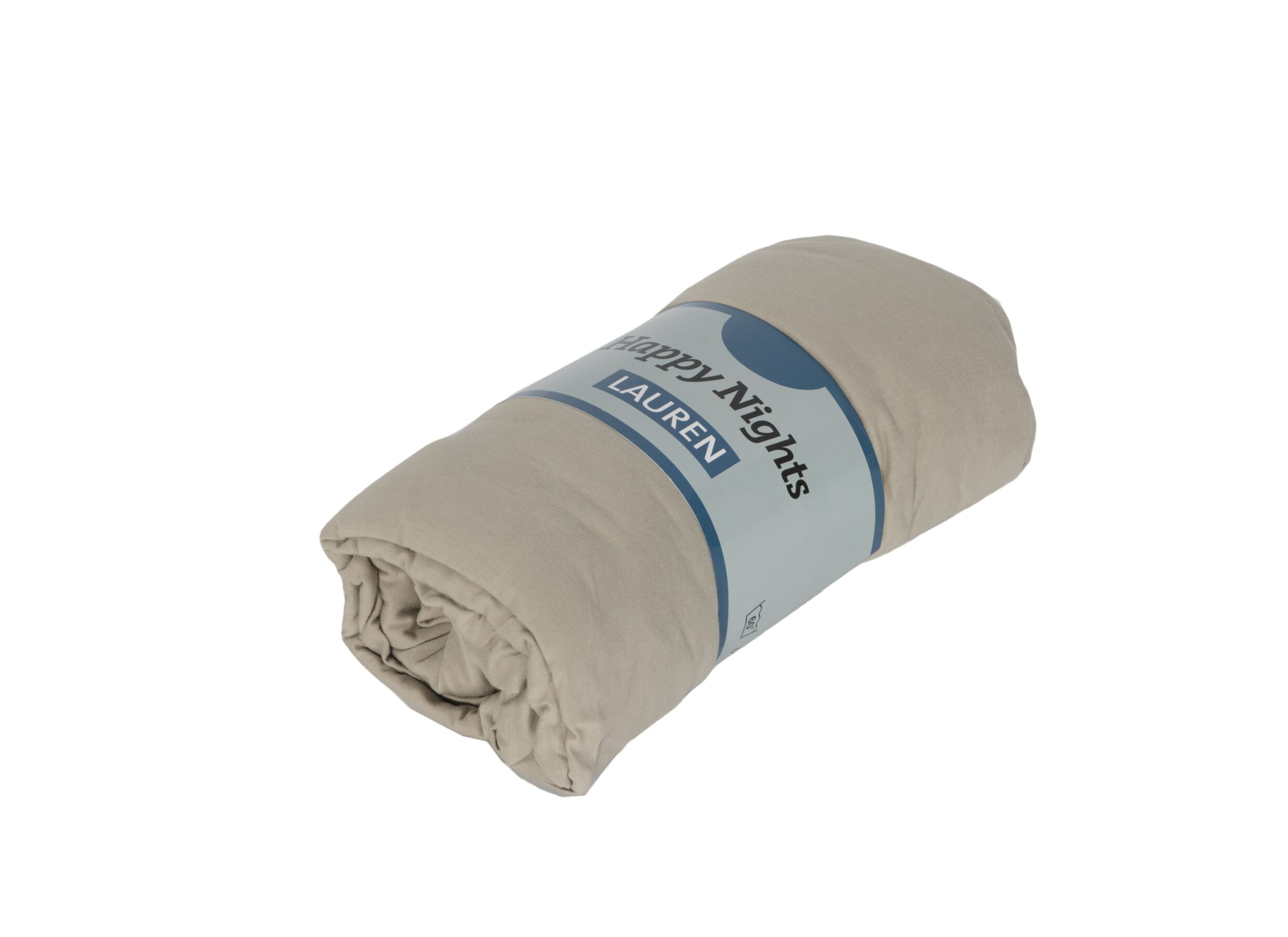 Aperçu - Drap-housse Lauren 160x200cm - jersey coton - mastic