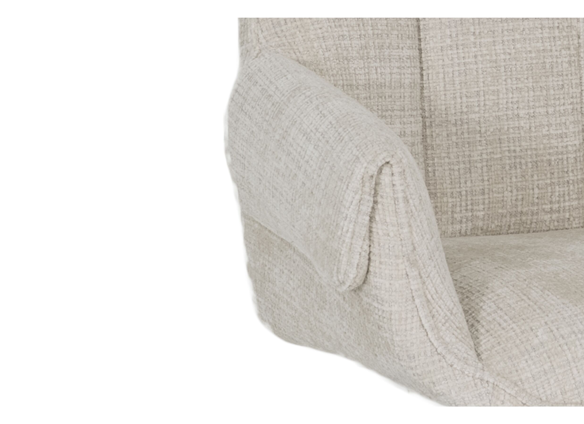 Detail - Chaise pivotante Ilya 64x64x86,5cm - tissu - beige