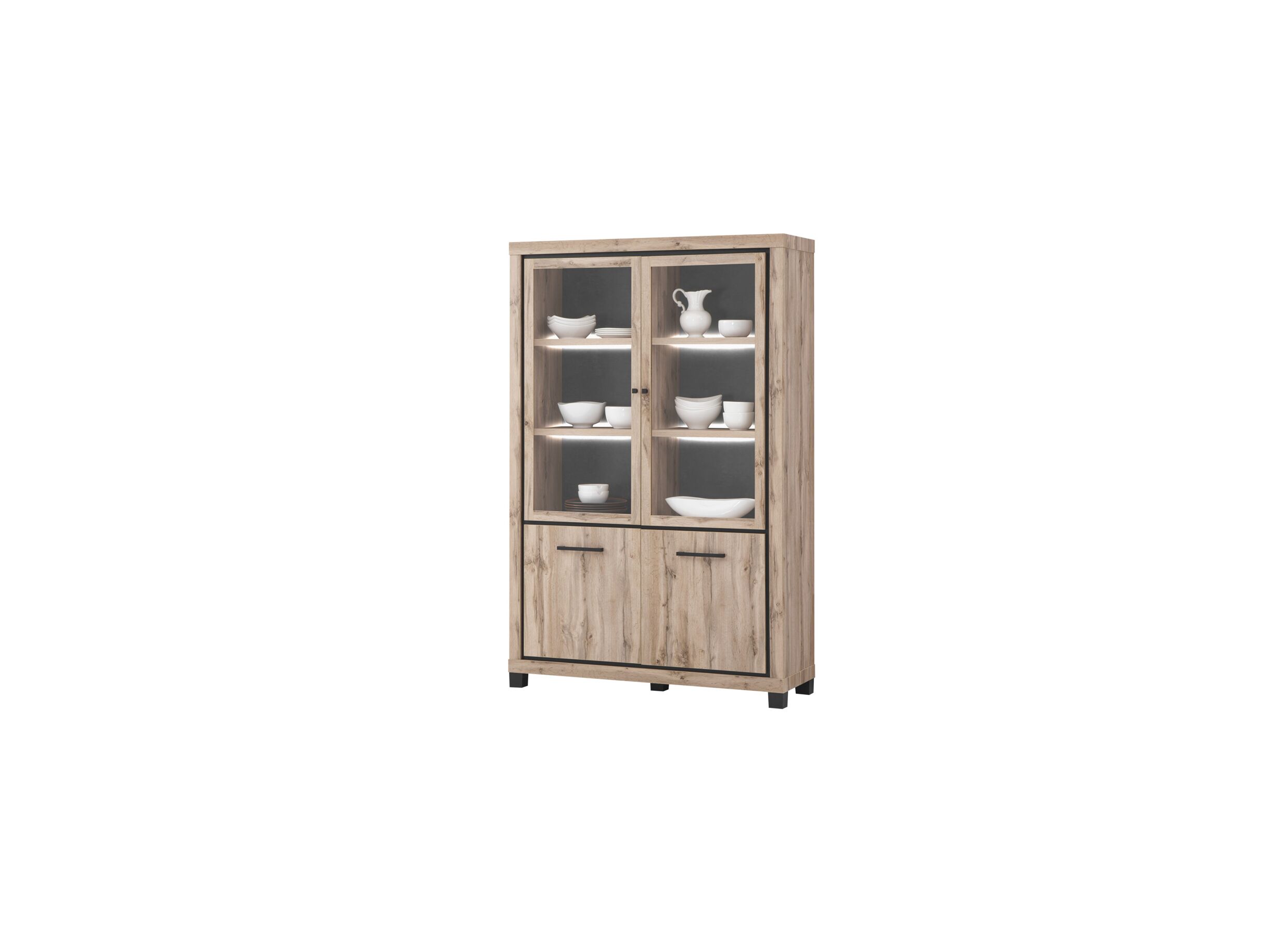Plus Important - Vitrine Elegance 133cm - décor - canada oak