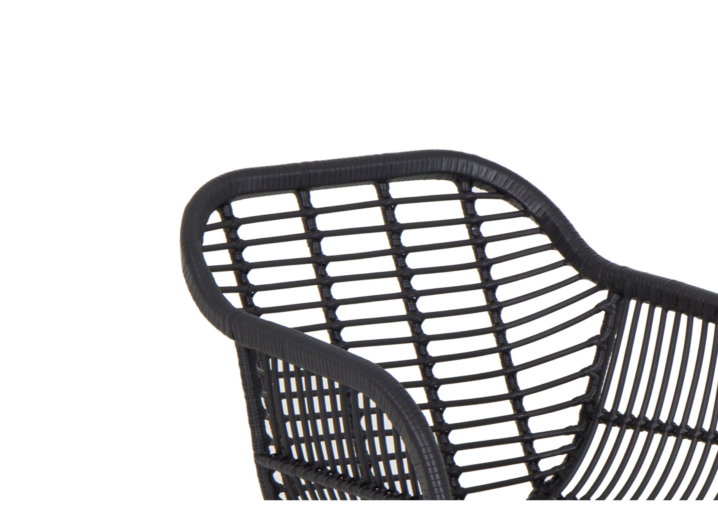 Chaise coque Flores 58x62x81cm - polyethylène - noir