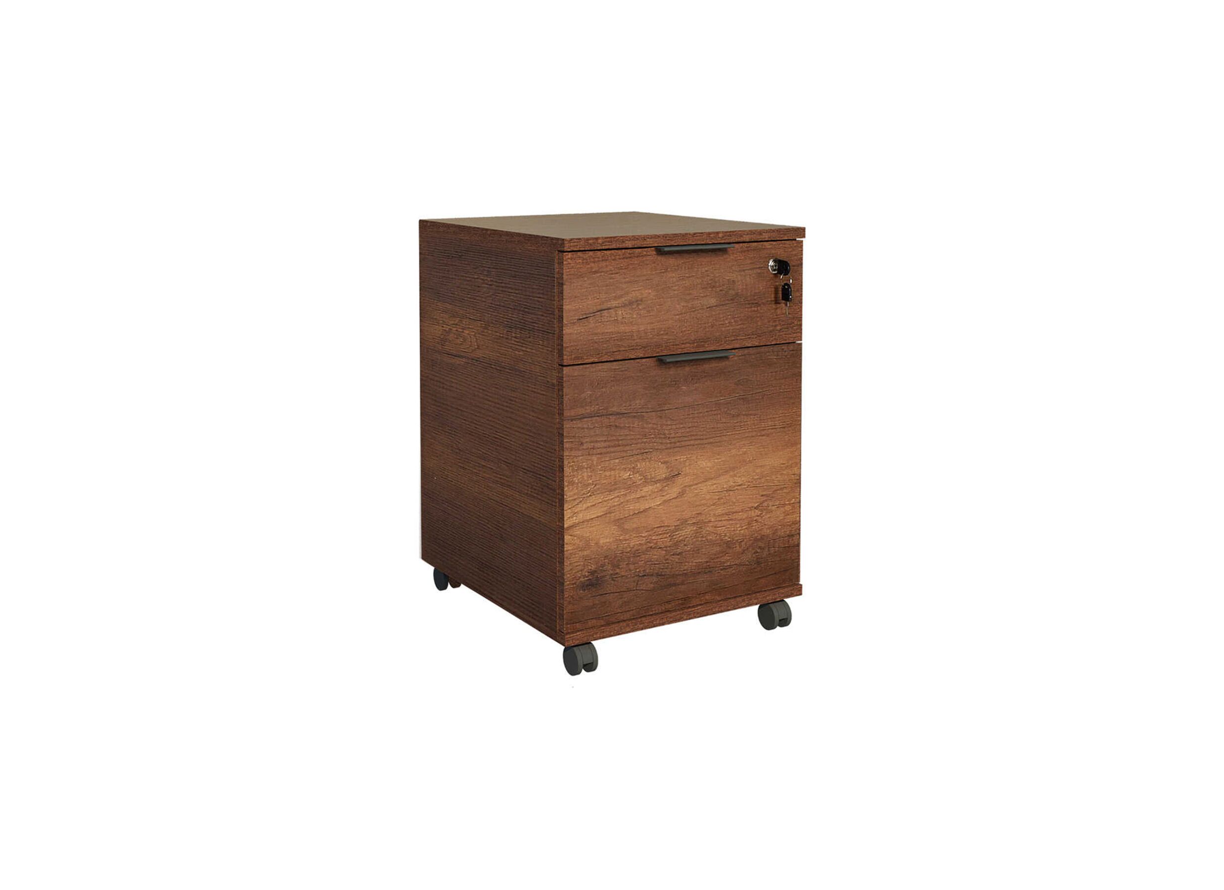 Ladeblok Meradi met slot 41x41x61cm - melamine - oslo walnut