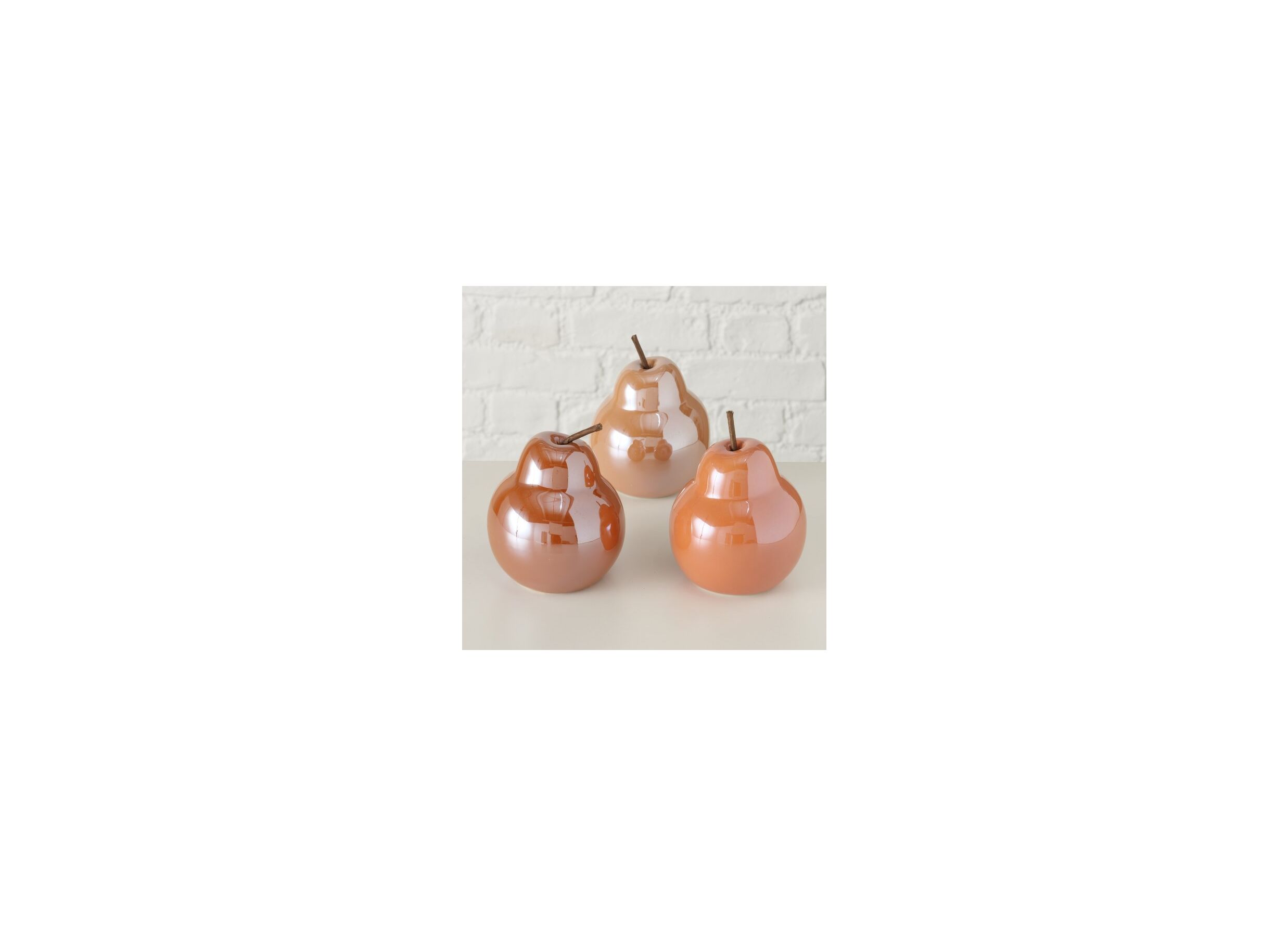 Photo ensemble - Déco Perly Pomme Poire H15cm