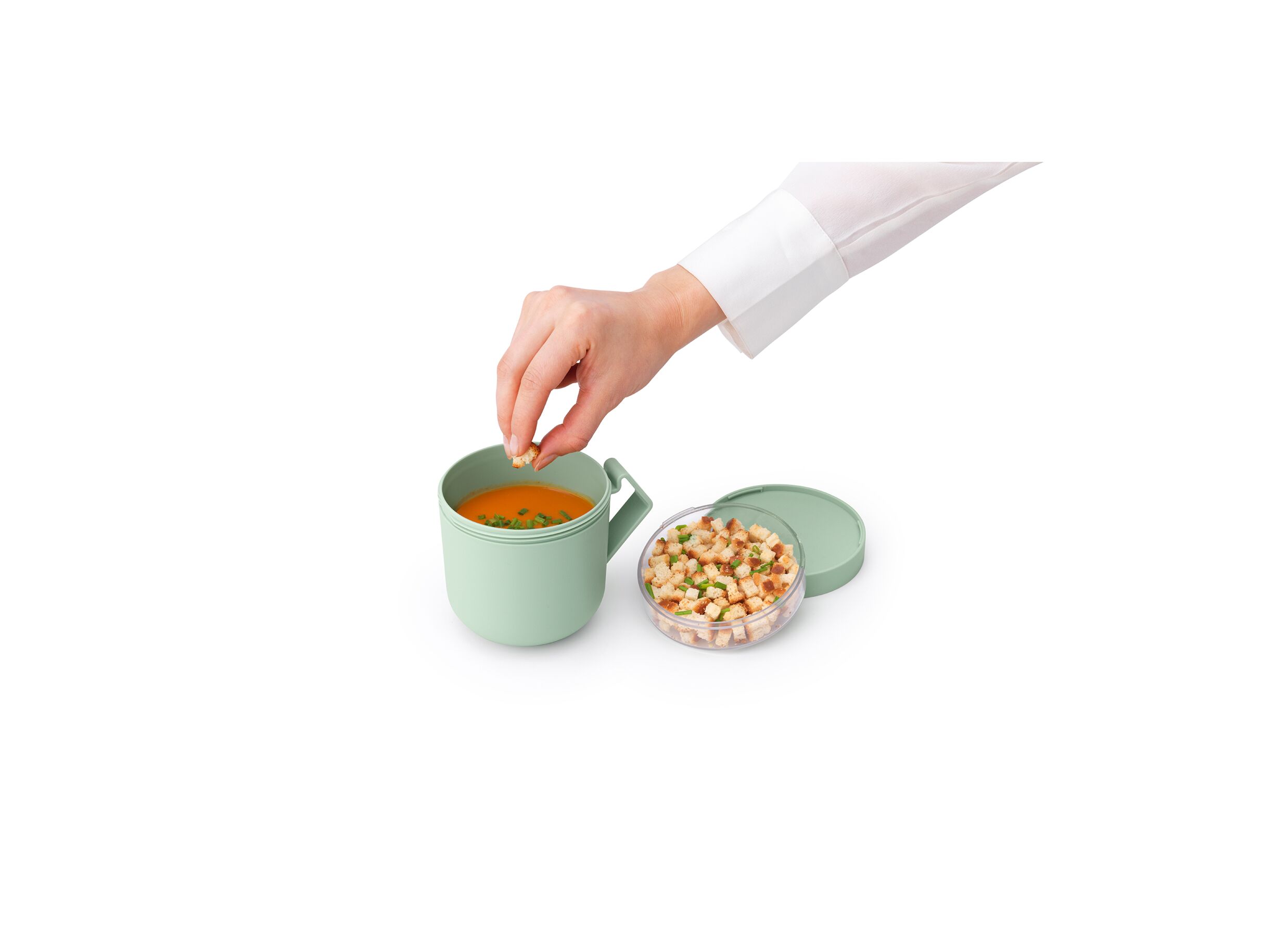 Foto ambiance - Tasse à soupe Make&Take 0,6L jade green