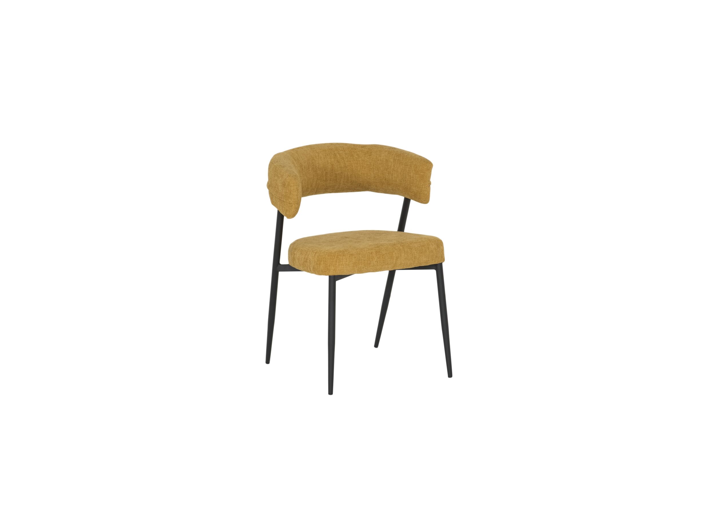 Stoel Cherokee 55x57x97cm - stof - geel - Stoel Cherokee 55x57x97cm - stof - geel