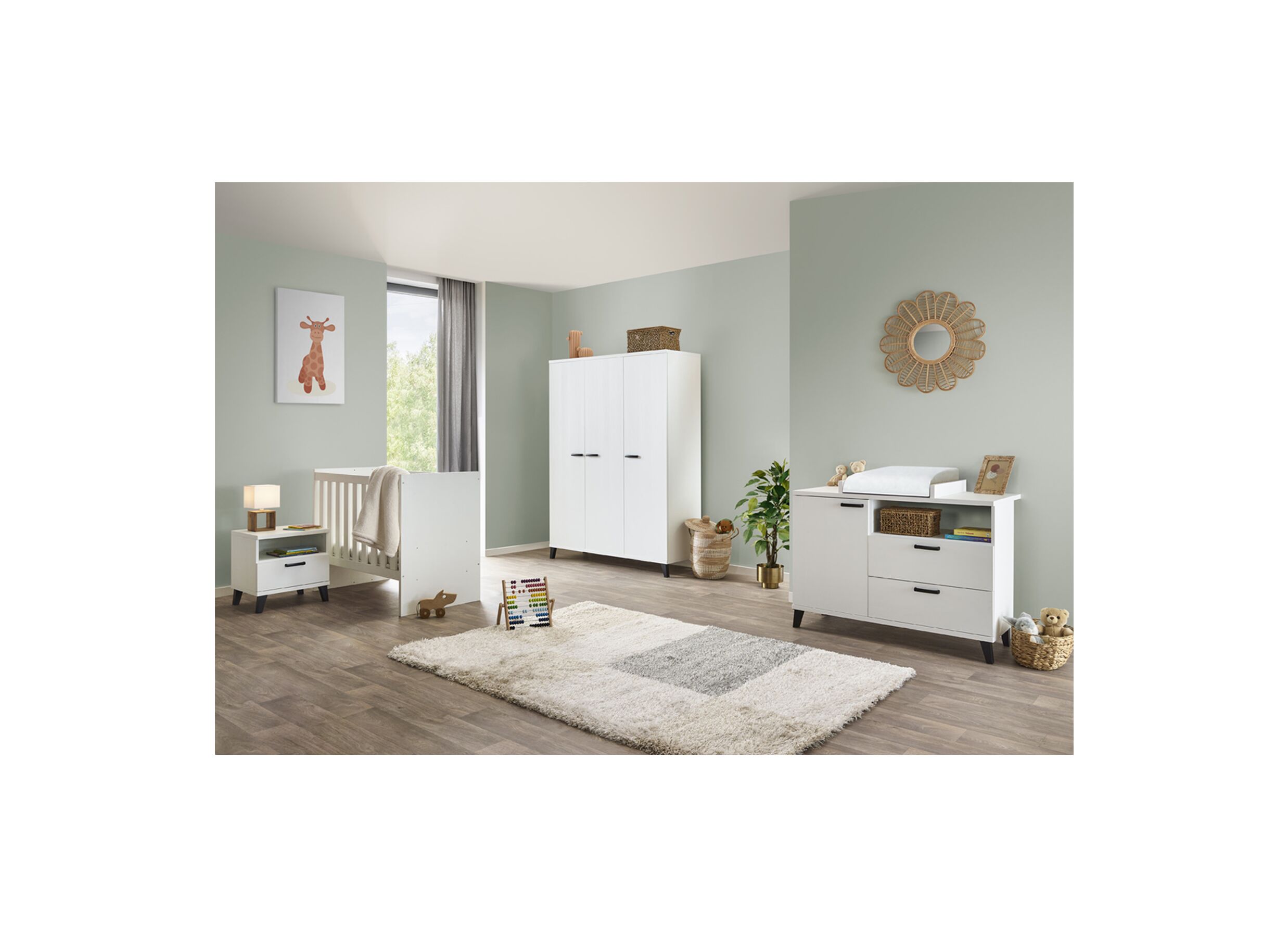 Chambre bébé Evy 1 avec armoire 3 portes - Chambre bébé Evy 1 avec armoire 3 portes