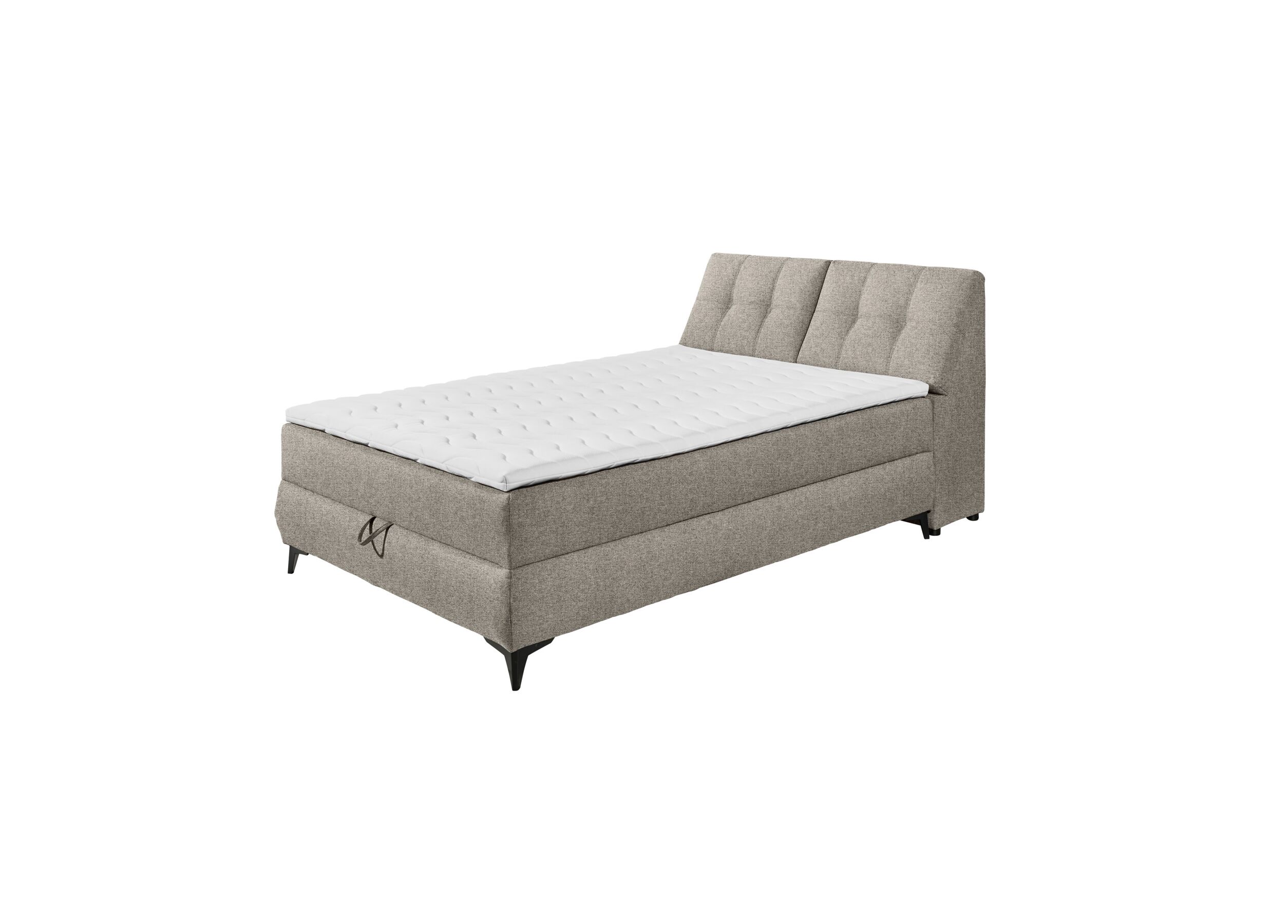 Bedbox Atlantis 140x200cm met opbergruimte stof zand
