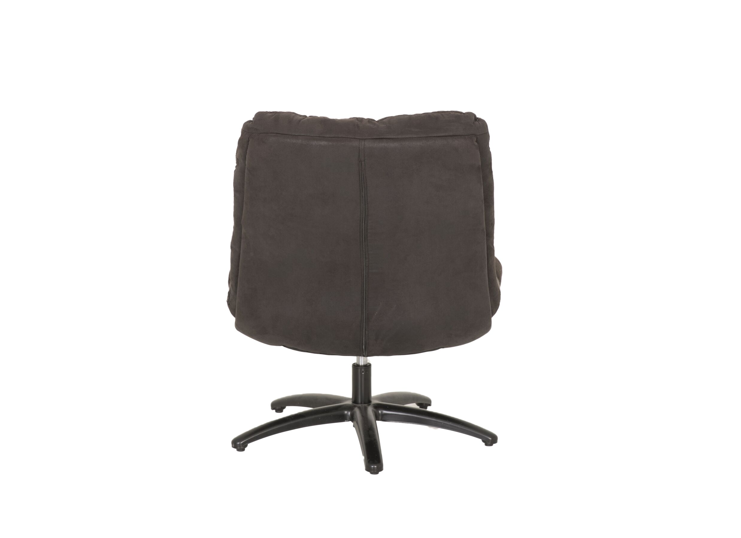 Fauteuil pivotant Copain 70x74x87cm - microfibre - brun