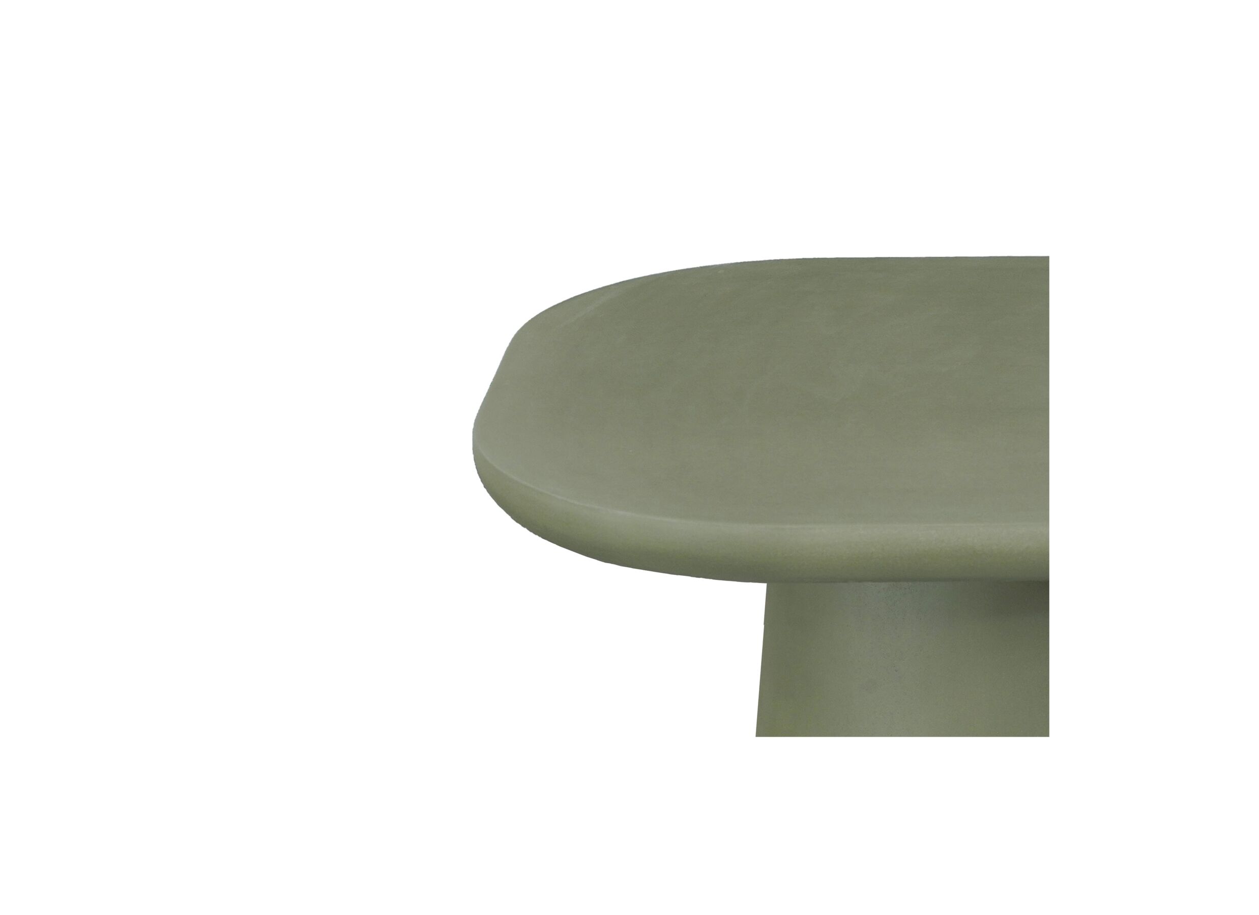 Detail - Table d'appoint Zerra 55x55cm - micro ciment - vert