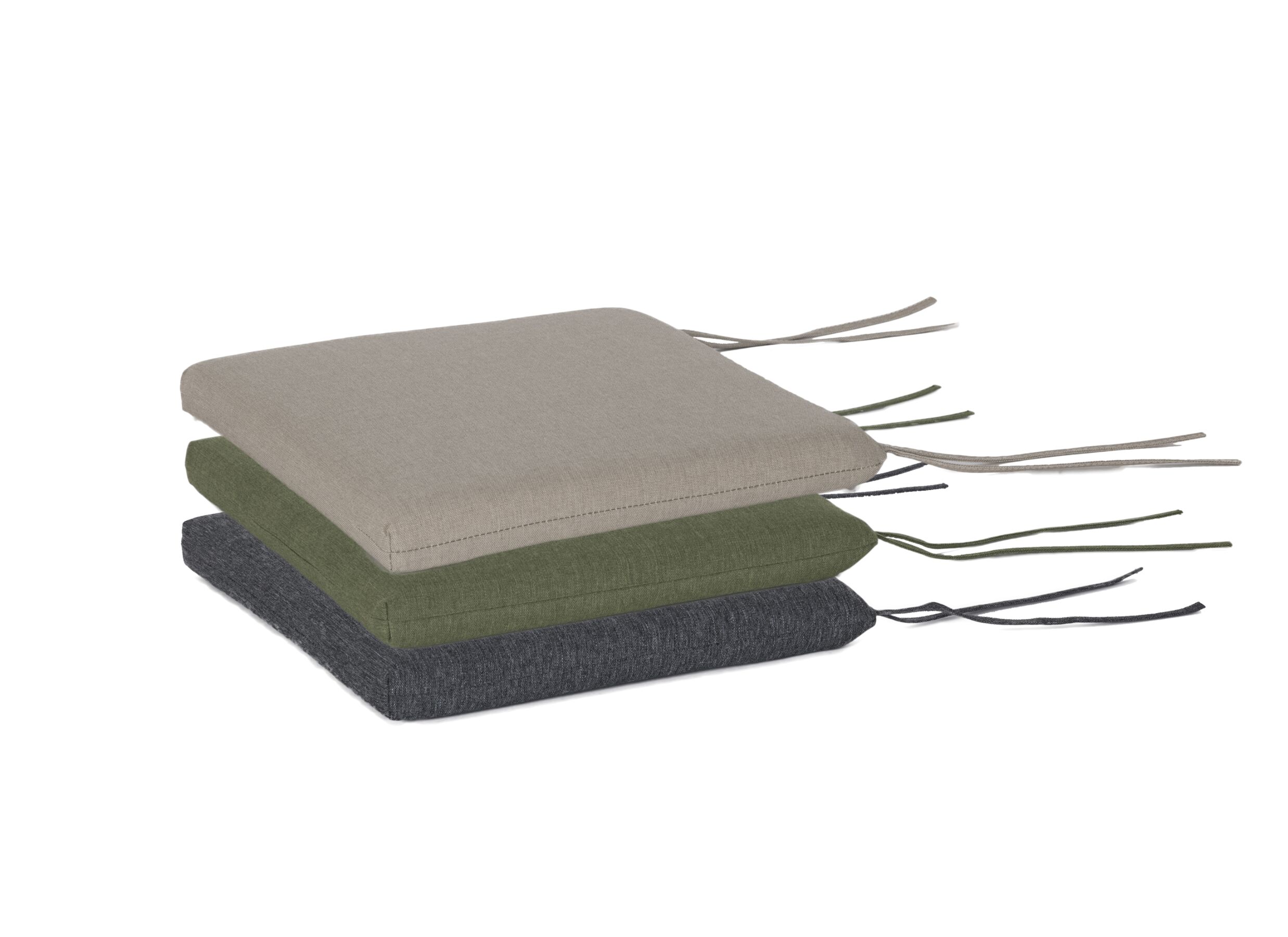 Photo ensemble - Coussin d'assise Nona 39x39cm -fibre polyester - anthracite