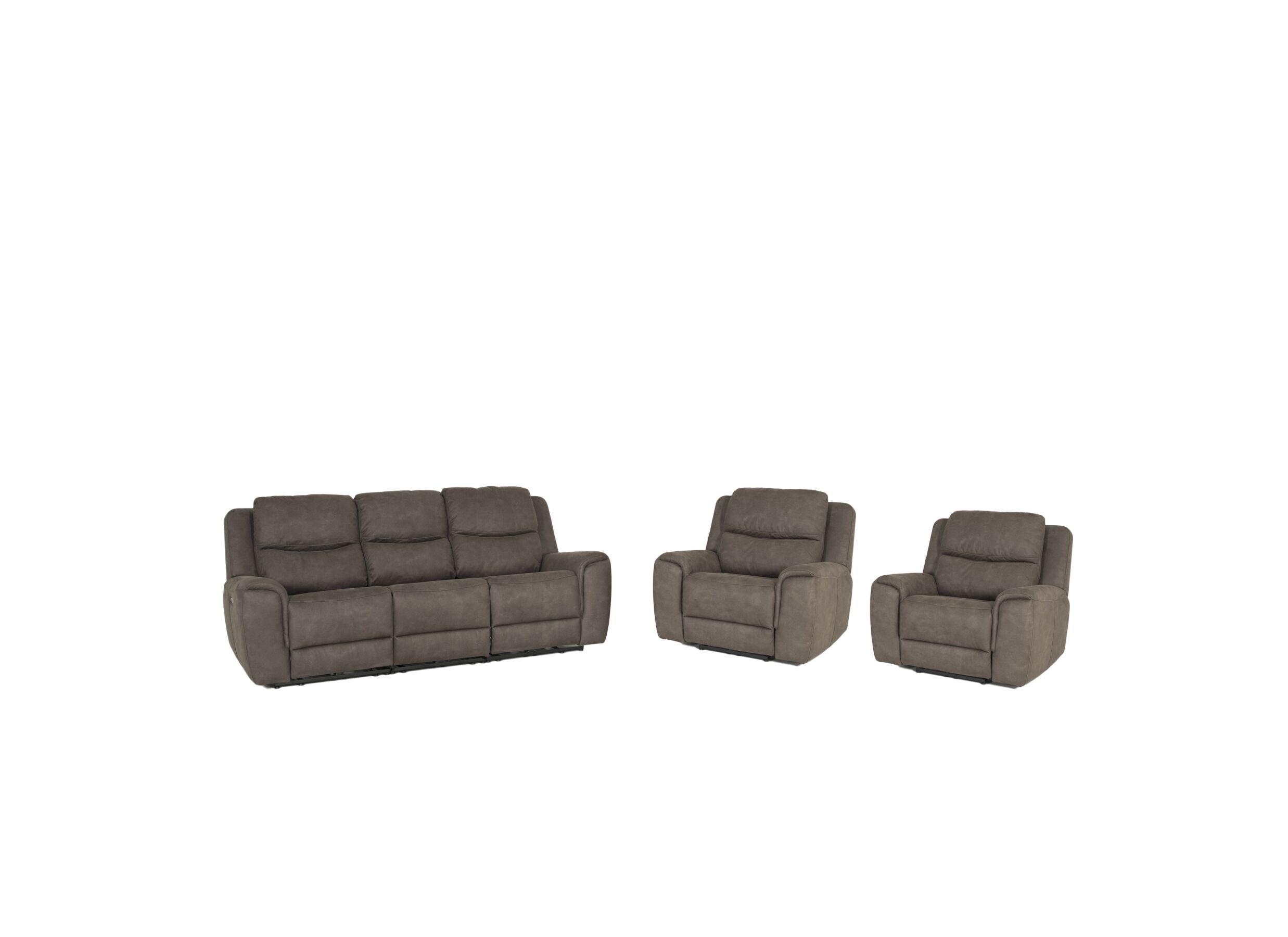Zetel Cluny 3+1+1-zit - stof - bruingrijs met relax - Canapé Cluny 3+1+1-places - tissu - brun gris avec relax