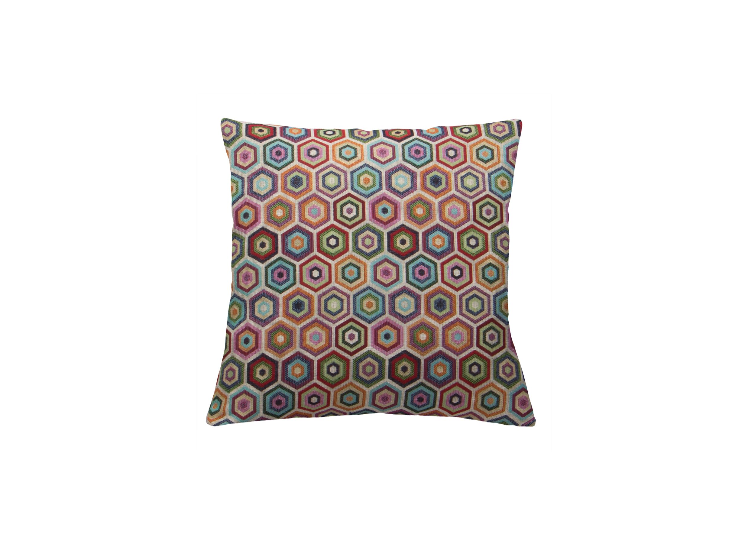 Coussin Hexacon 45x45cm multicolor - Coussin Hexacon 45x45cm - coton - multicolor