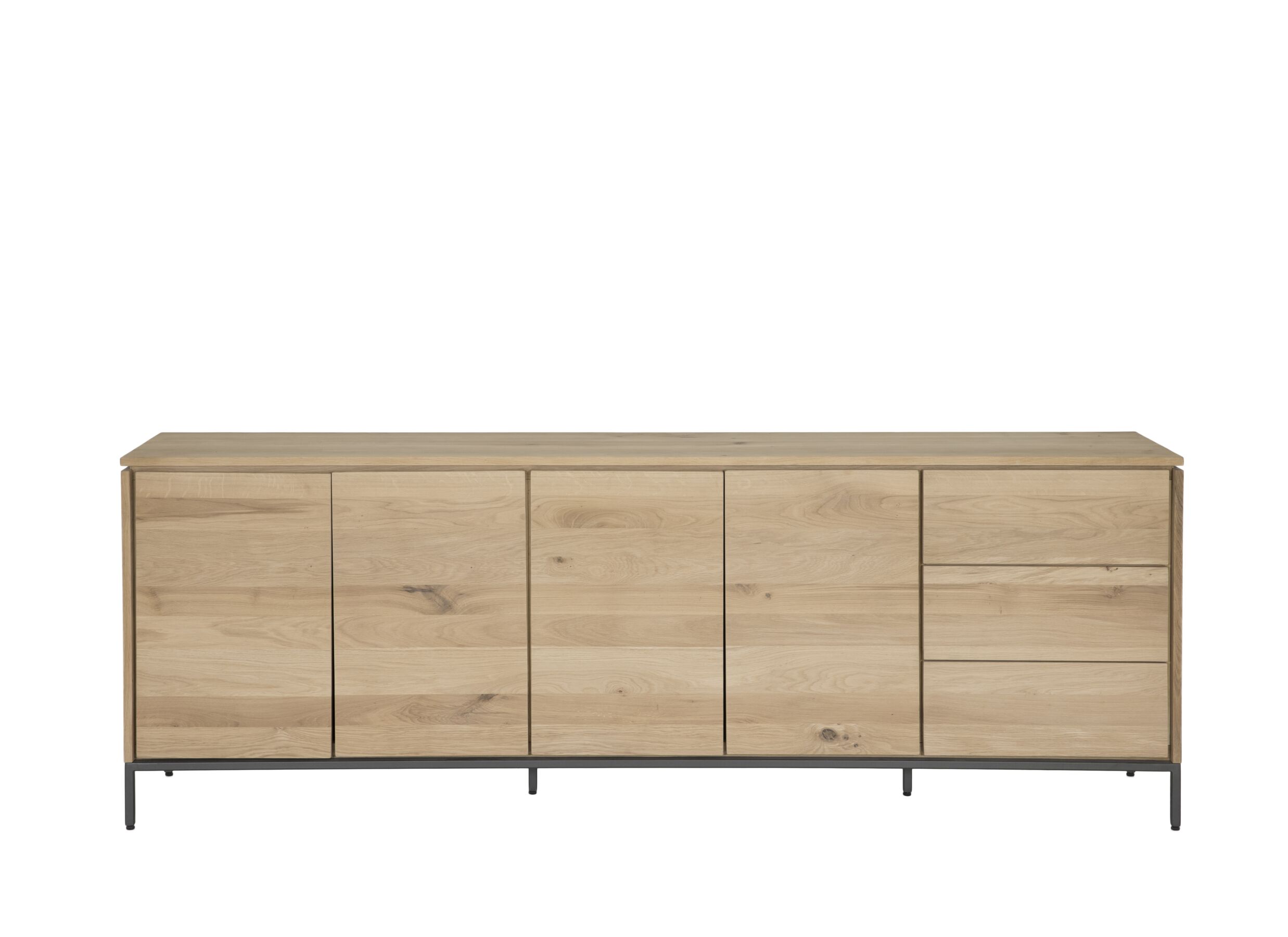 Buffet Nomade 240cm - chêne massif & décor - naturel