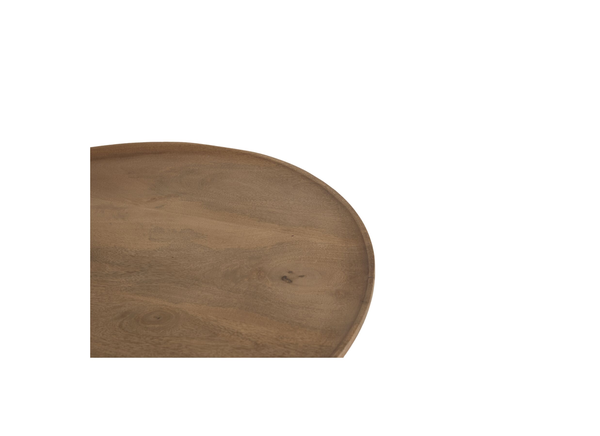 Detail - Table d'appoint Spinoza Ø60cm - manguier massif - naturel