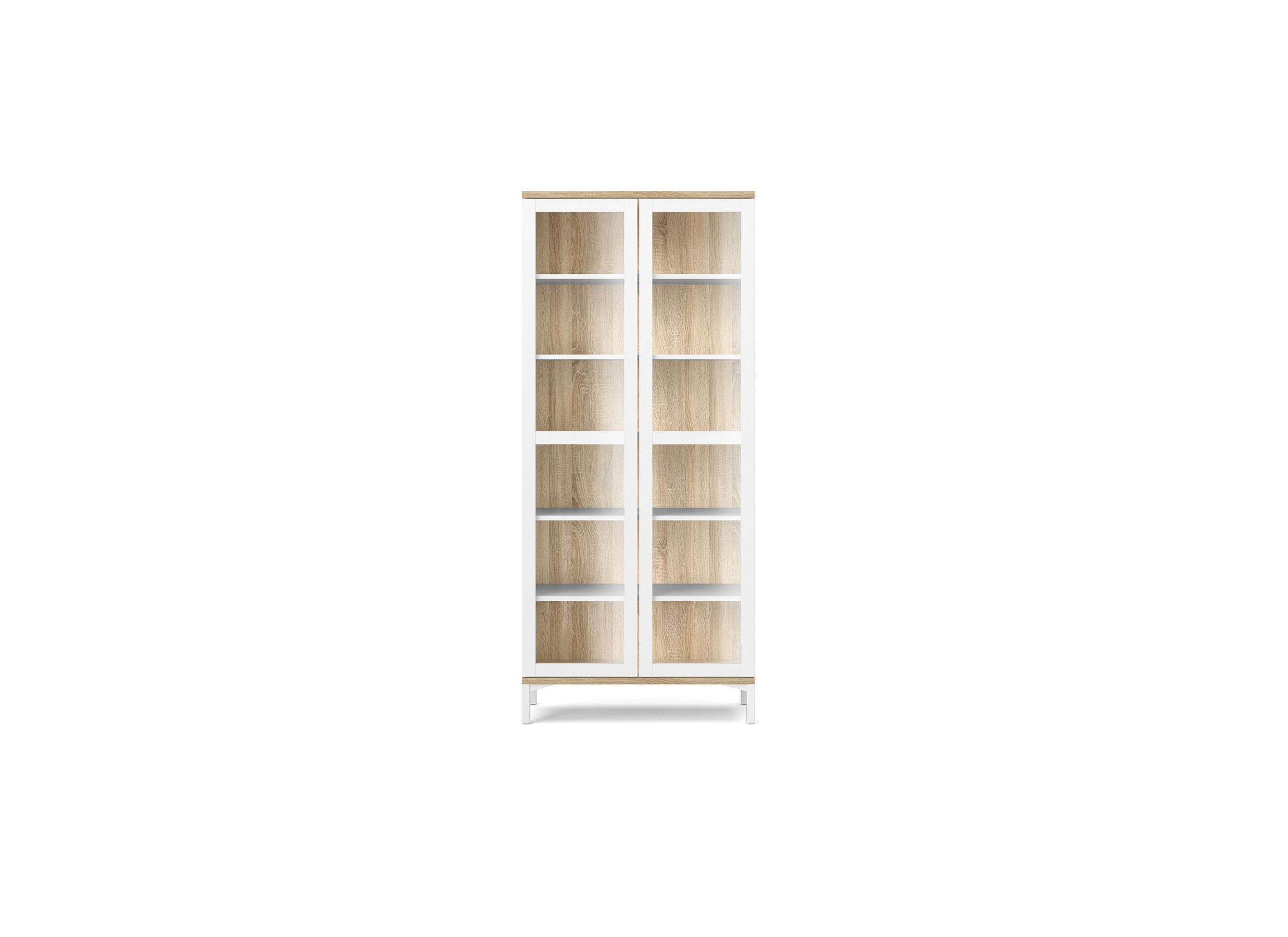 Vitrinekast Roomers 89cm - decor - witte eik