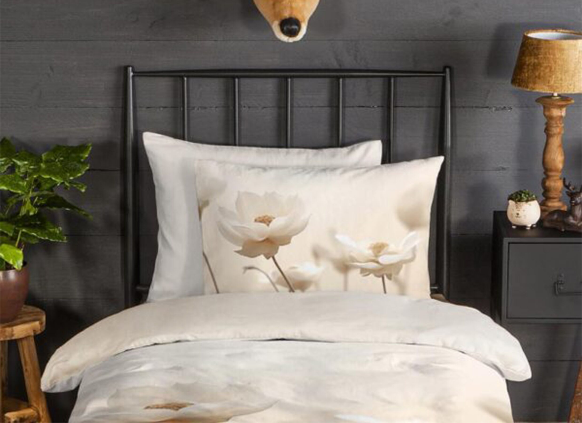 Foto ambiance - Housse de couette Lilith 240x220cm - flanelle - écru