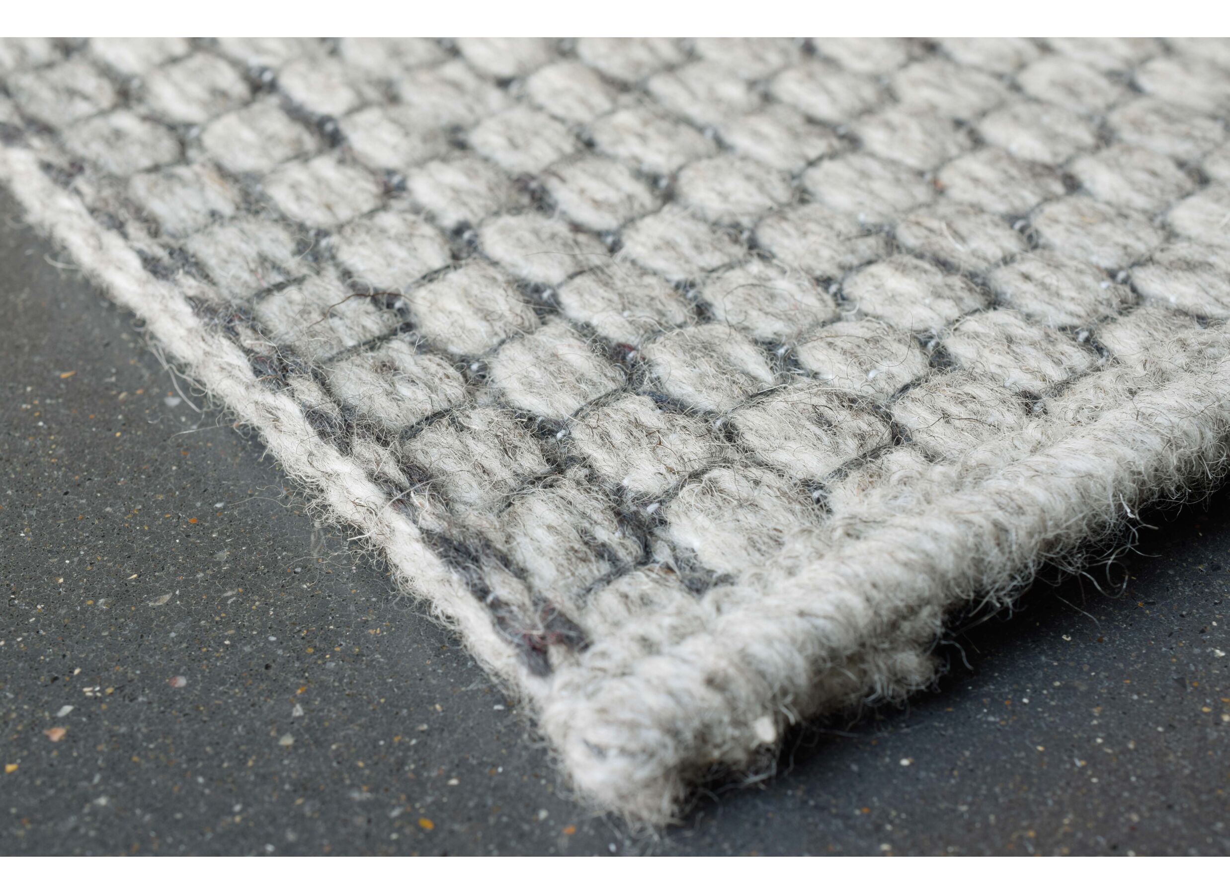 Detail - Tapis Himalaya 200x140cm laine gris clair