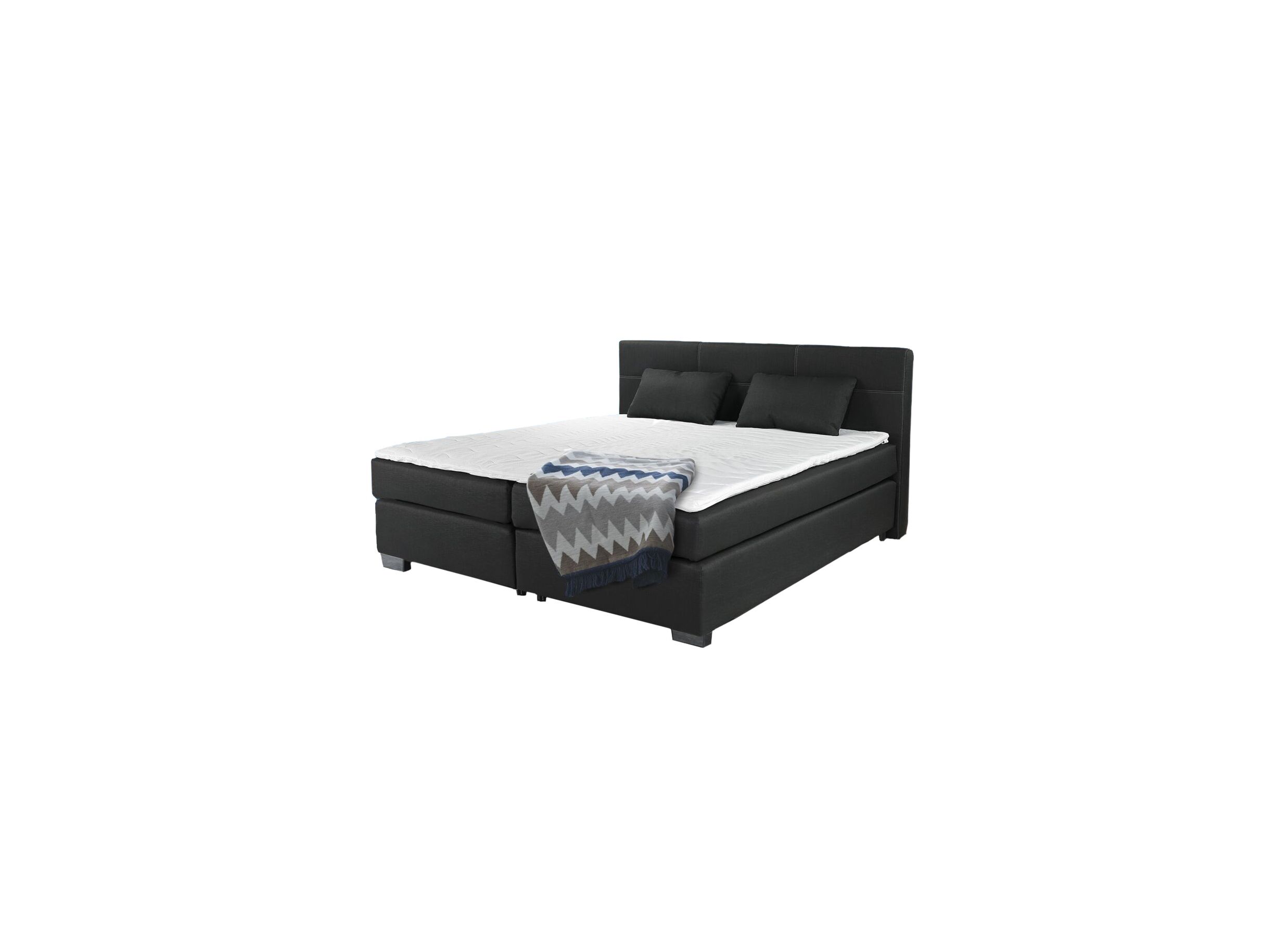 Boxspring Emilia 180x200cm - tissu - anthracite