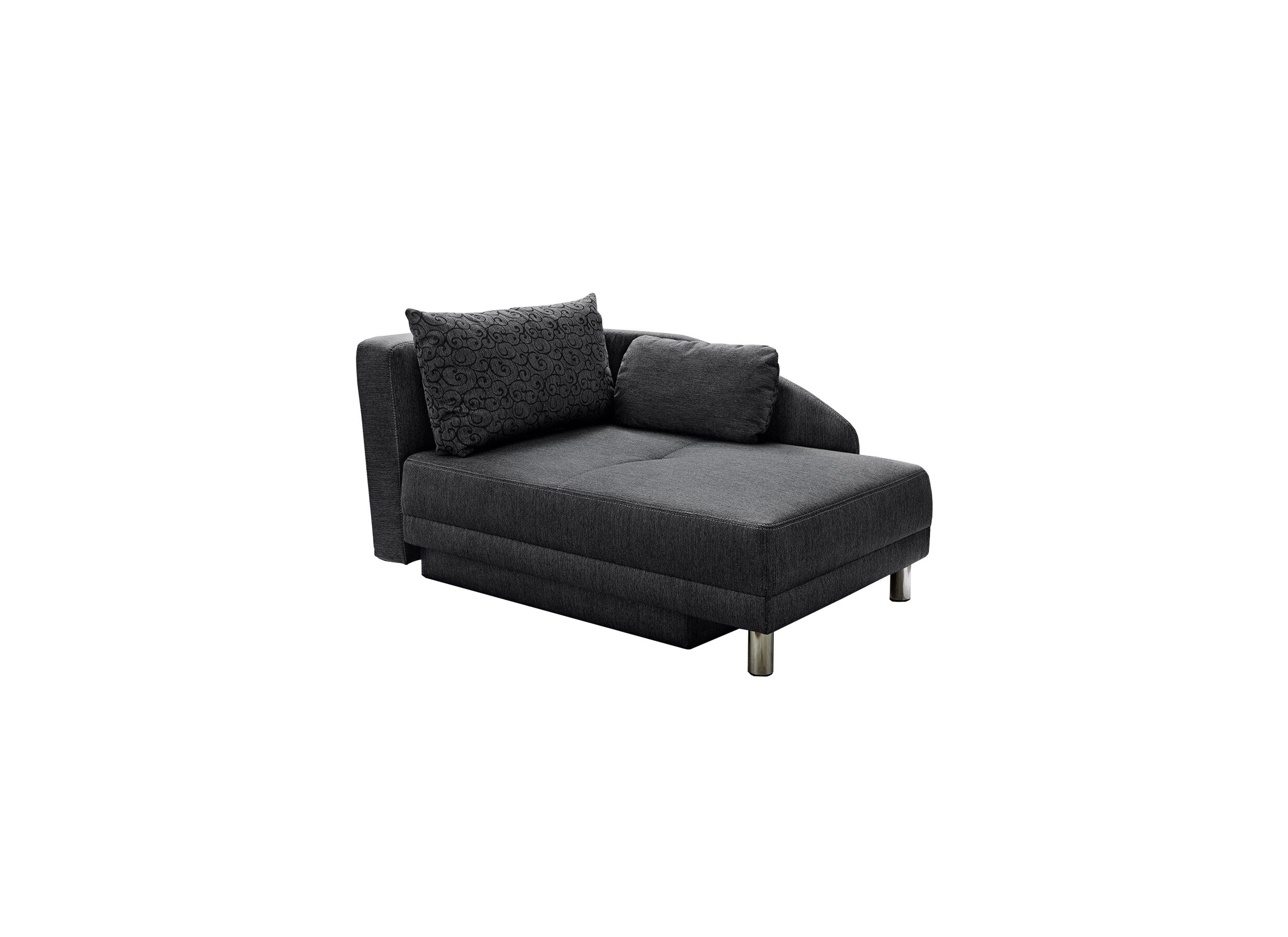 Zetelbed Roy Recamière 149x90x80cm - stof - grijs
