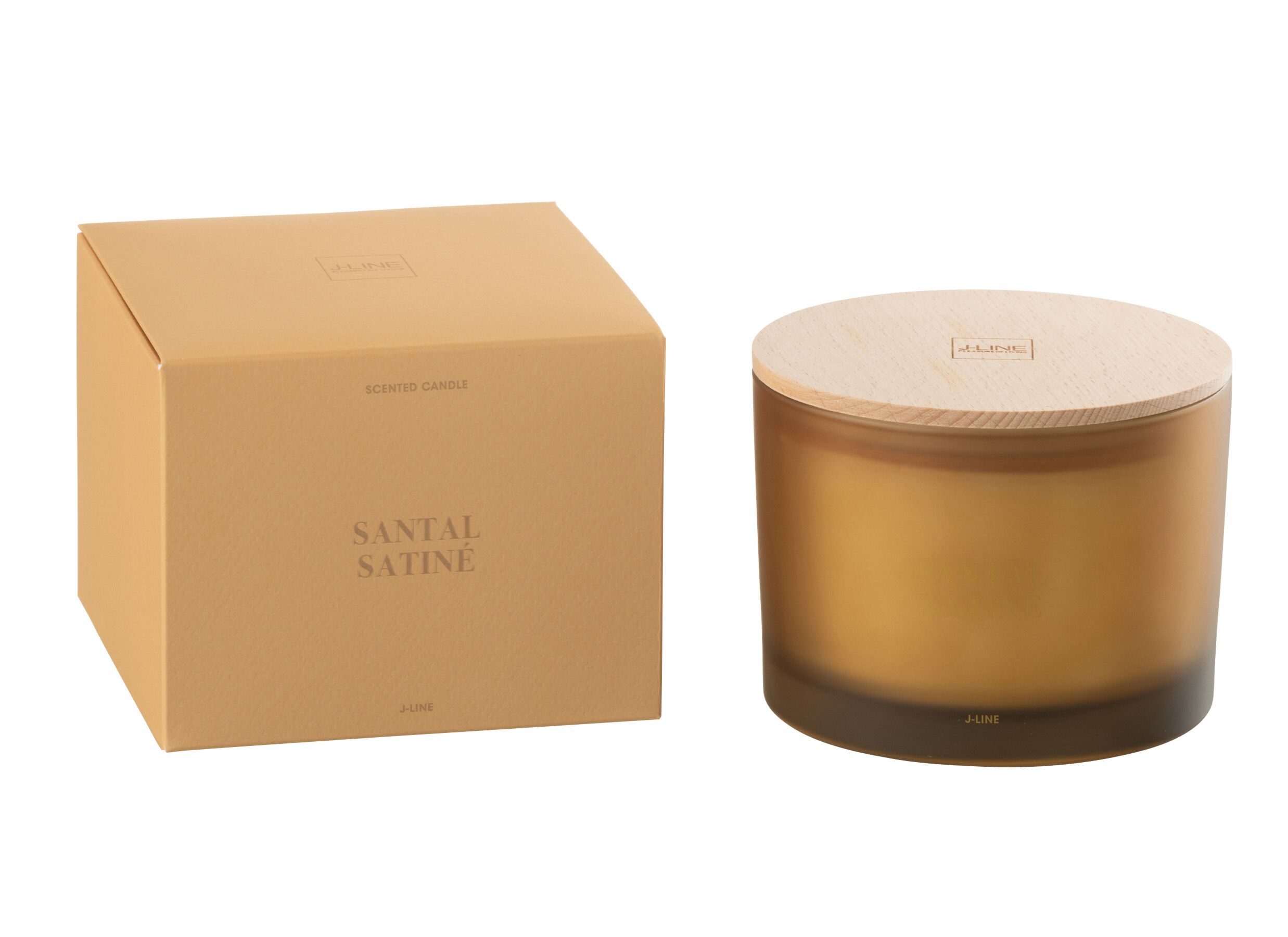 Aperçu - Bougie parfumée Santal Satine Ø11,5cm - verre/paraffine - orange