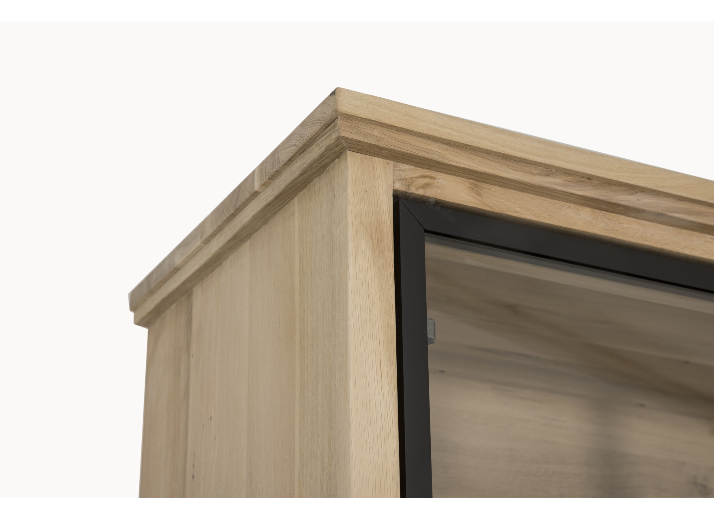 Vitrine Grimaldi 120,7cm - chêne massif - naturel