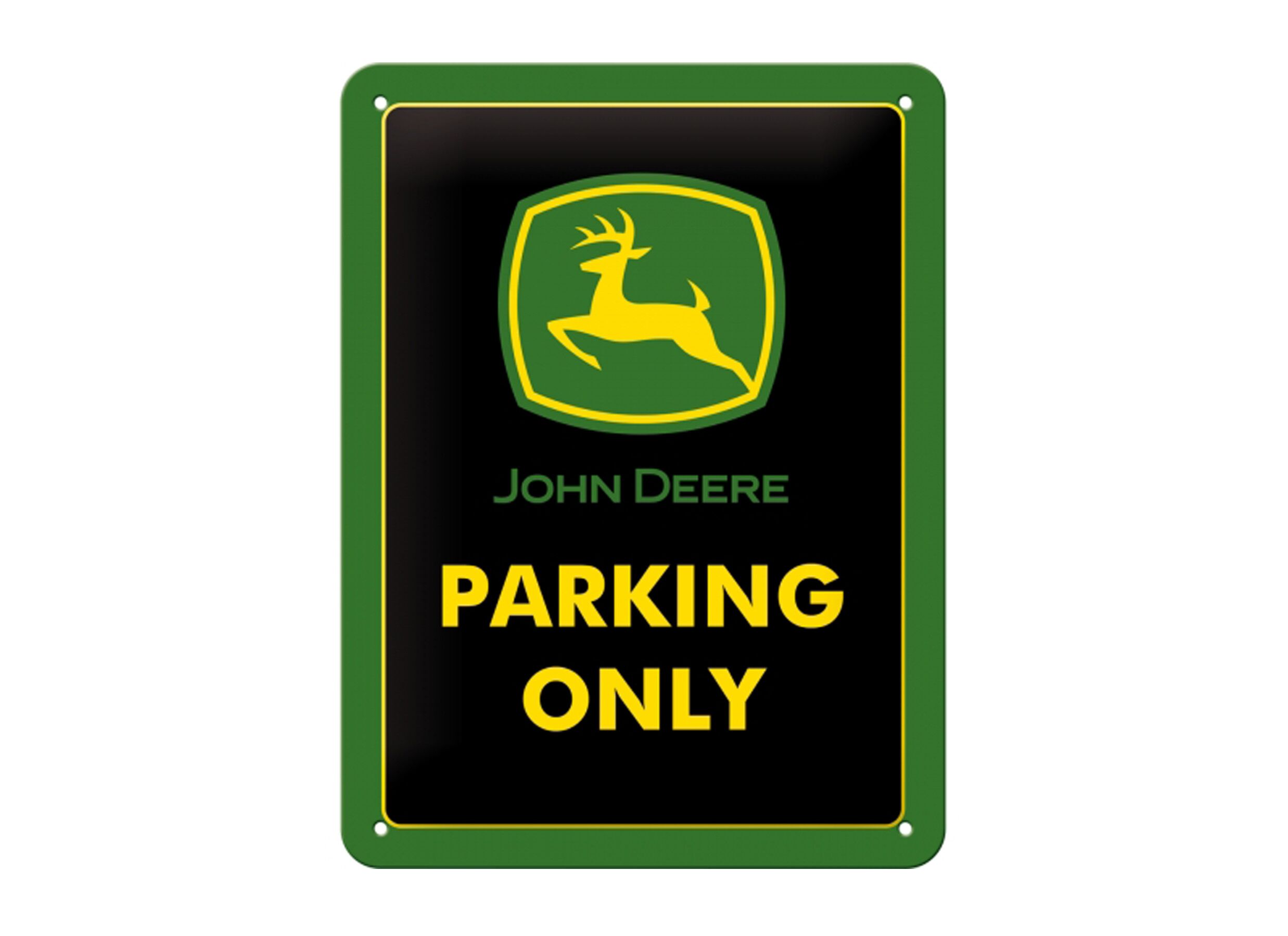 Hoofdfoto - Plakkaat John Deere Parking only 15x20cm - metaal - meerkleurig