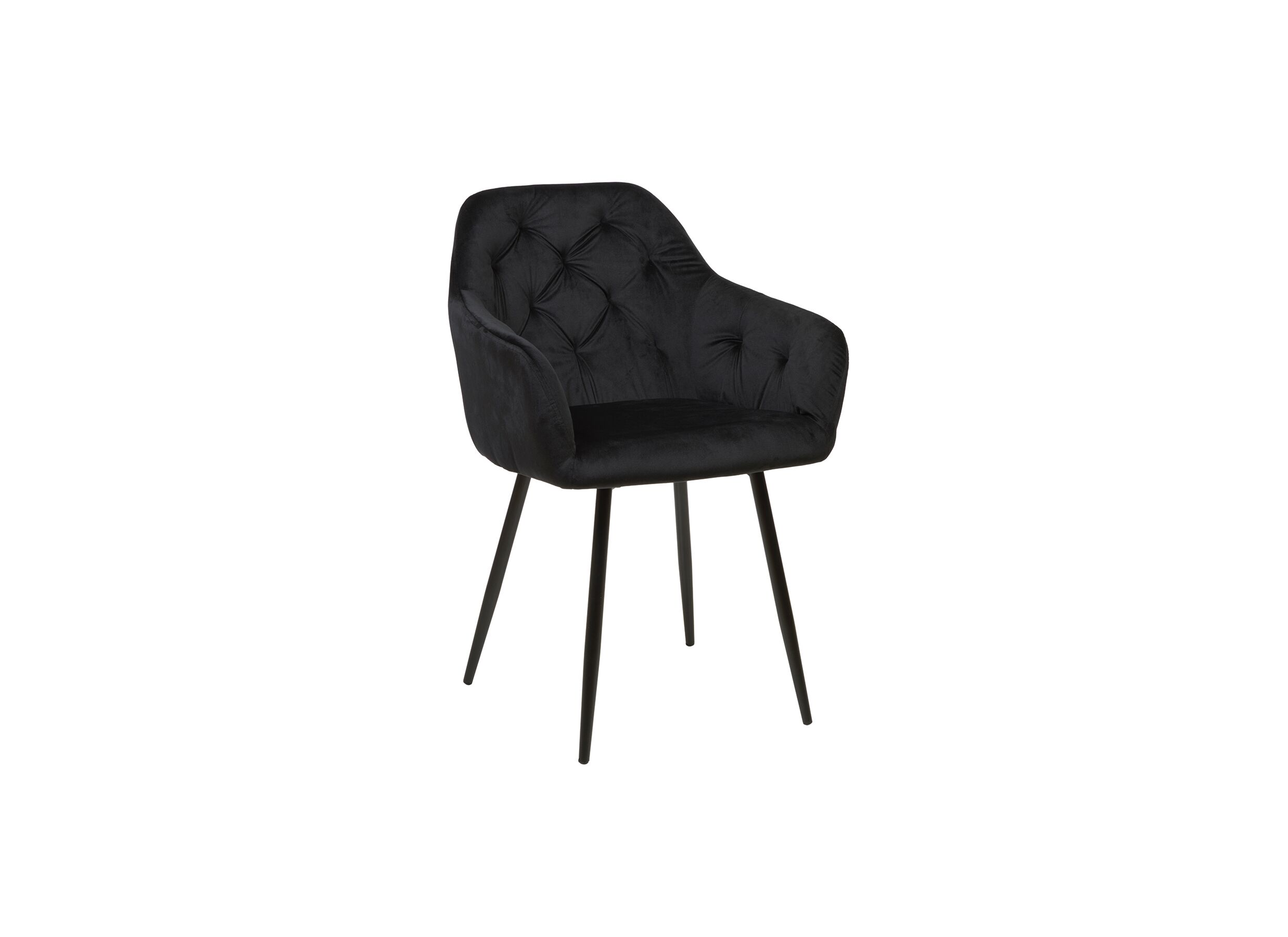 Stoel 58x60x82cm - polyestervezel - zwart