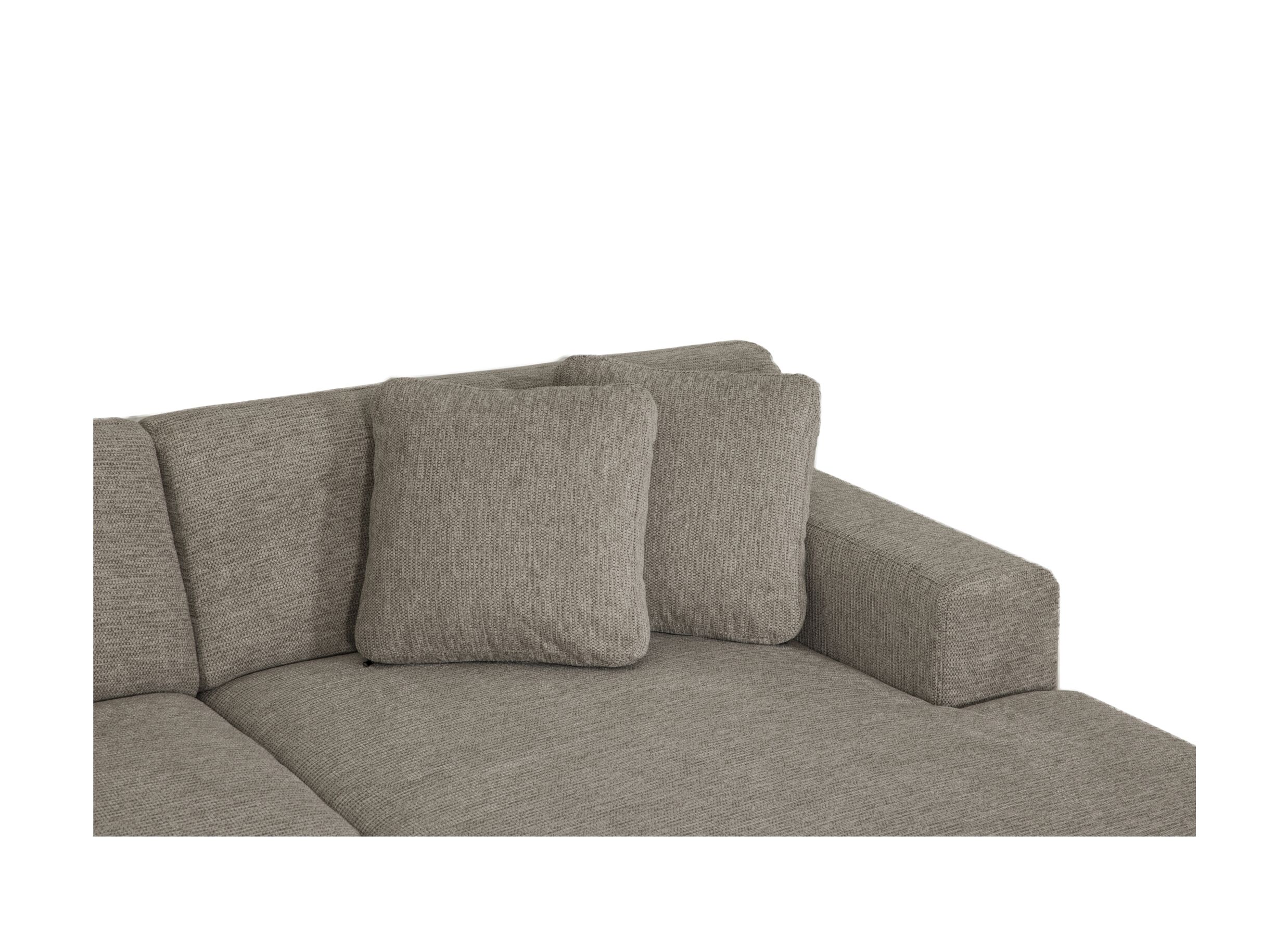 Detailfoto - Hoeksalon Kent 390x230cm - stof - grijs