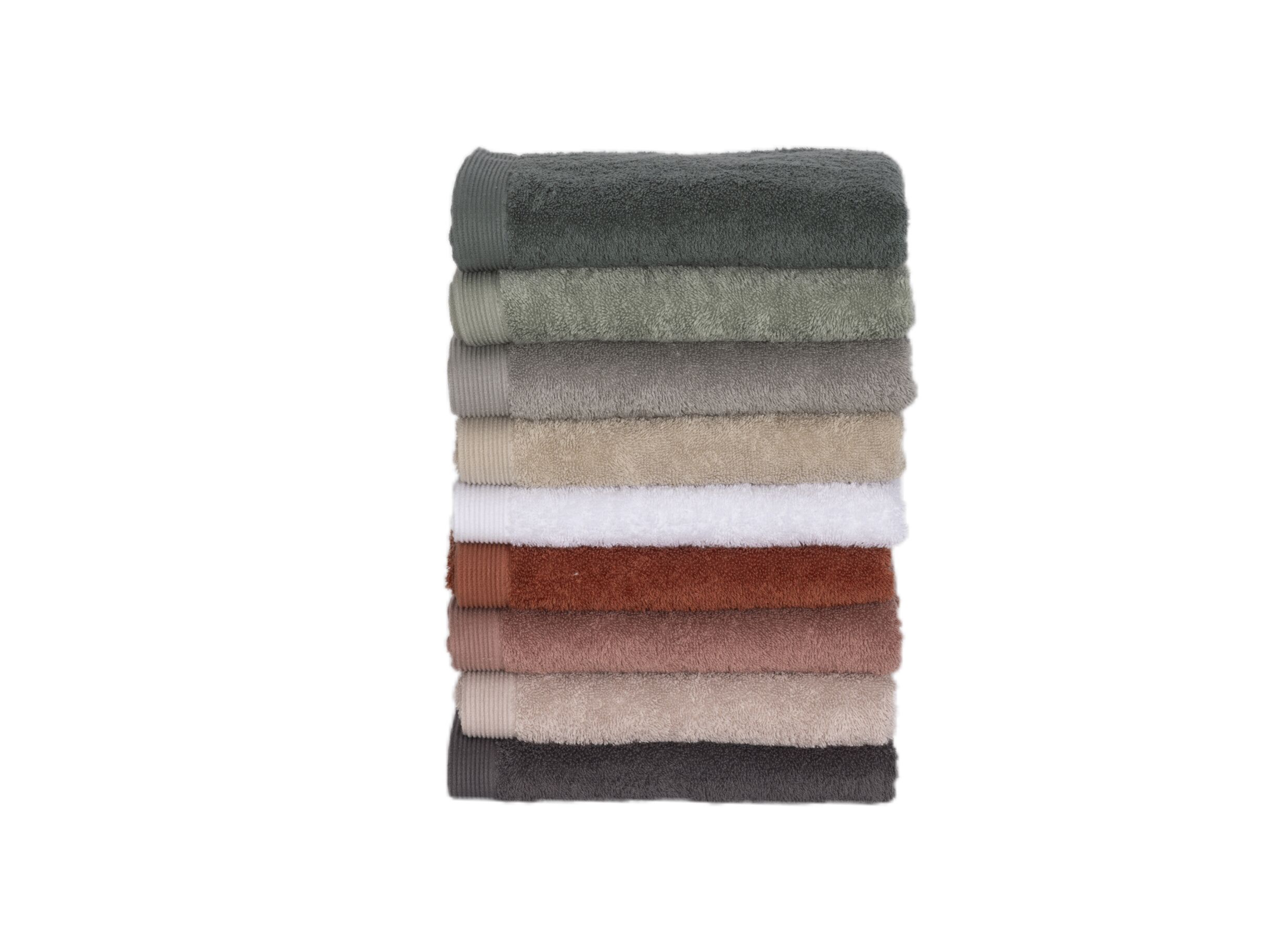 Photo ensemble - Serviette de bain Flora 50x100cm - coton - misty pink