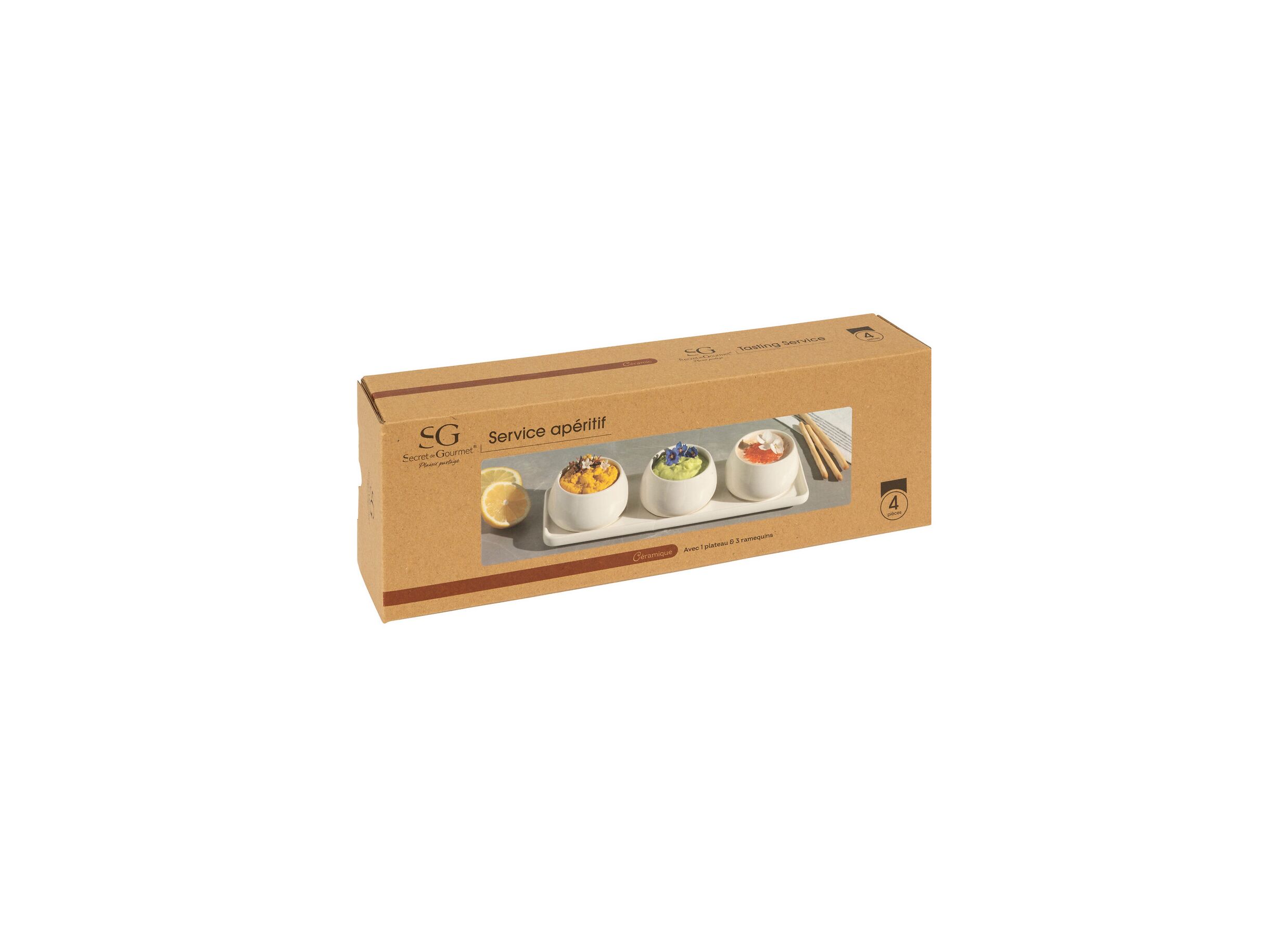 Aperçu - Set apéritif Nora 4pcs Ø9,50cm