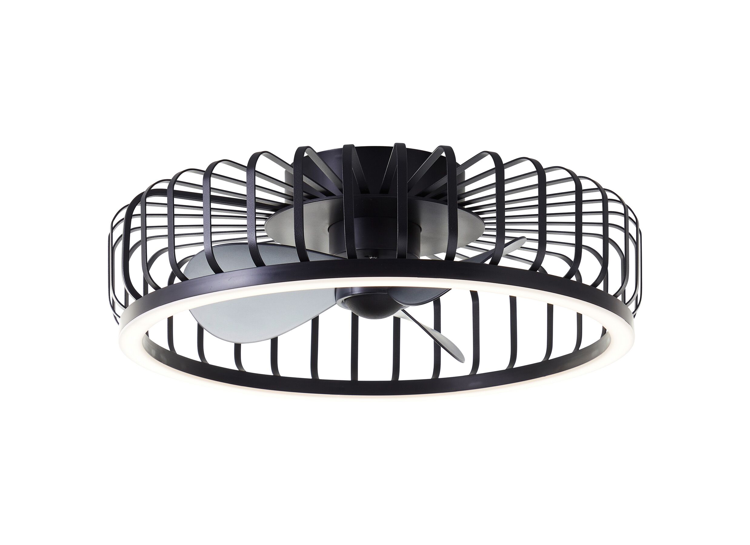 Plafondlamp Capo met ventilator Ø48cm - kunststof & metaal - wit - Plafondlamp Capo met ventilator Ø48cm - kunststof & metaal - wit