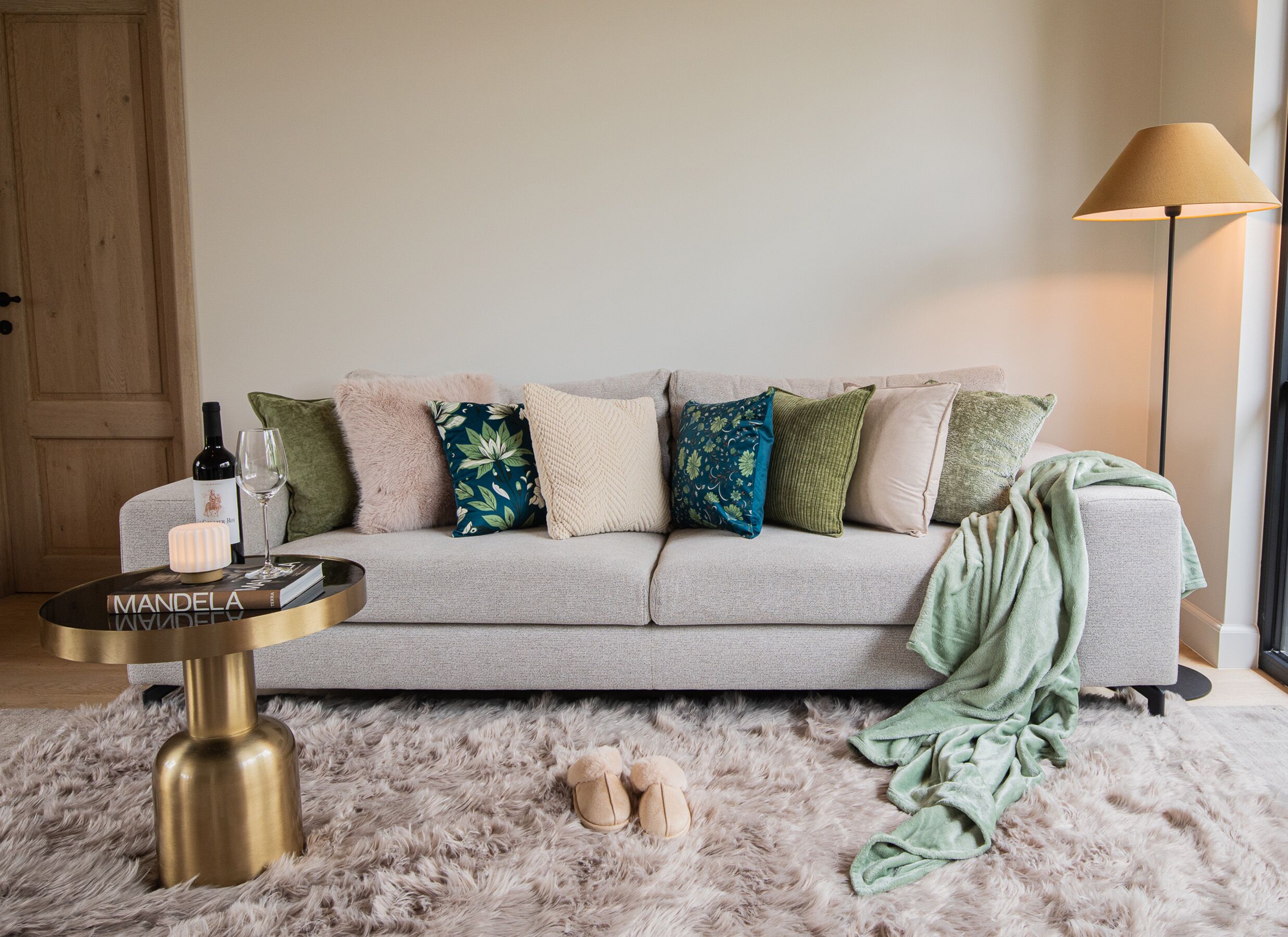 Foto ambiance - Coussin Juliette 45x45cm - tissu - vert