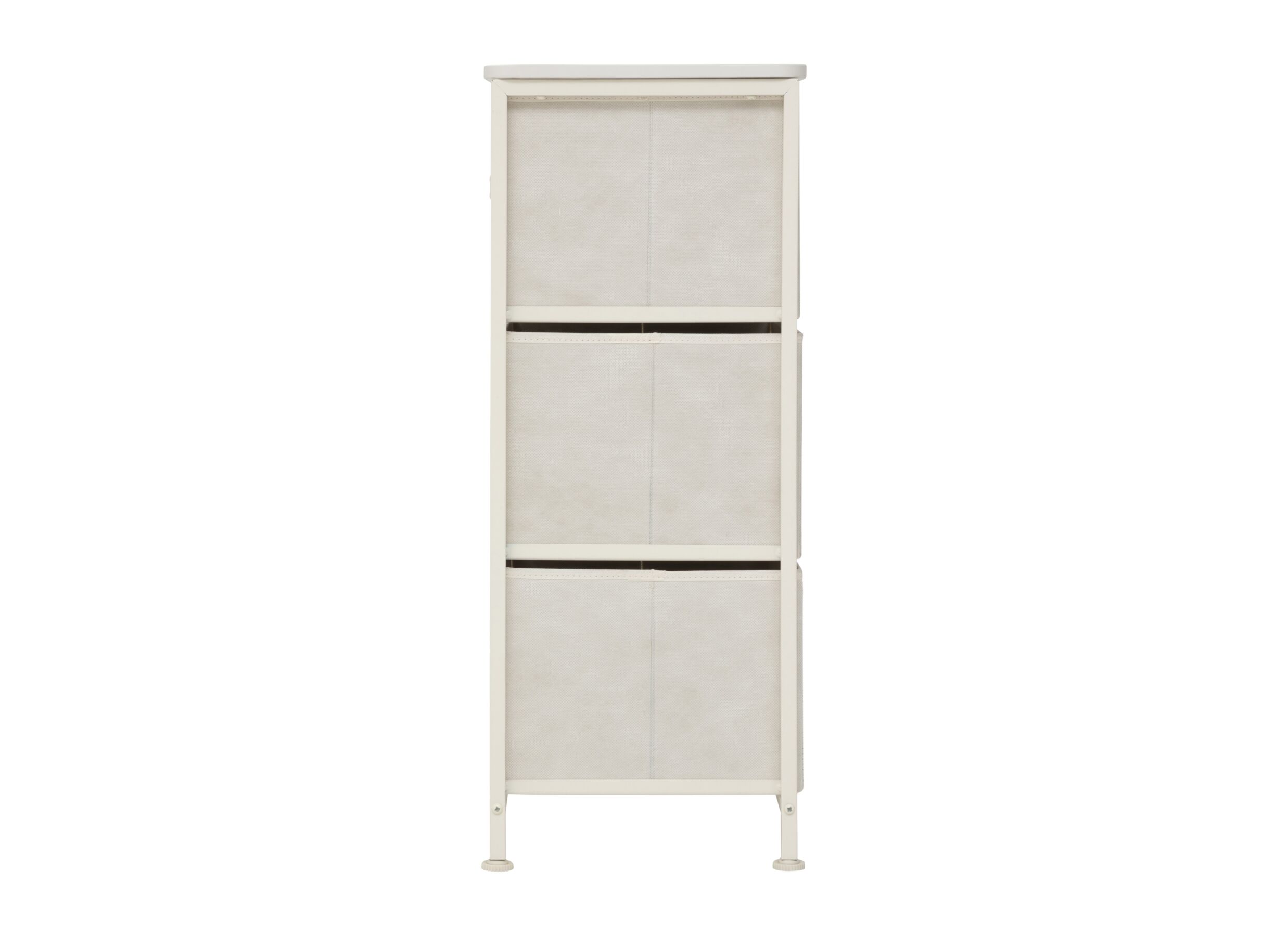 Aperçu - Commode Tissa 45x30x73cm - acier & MDF - beige