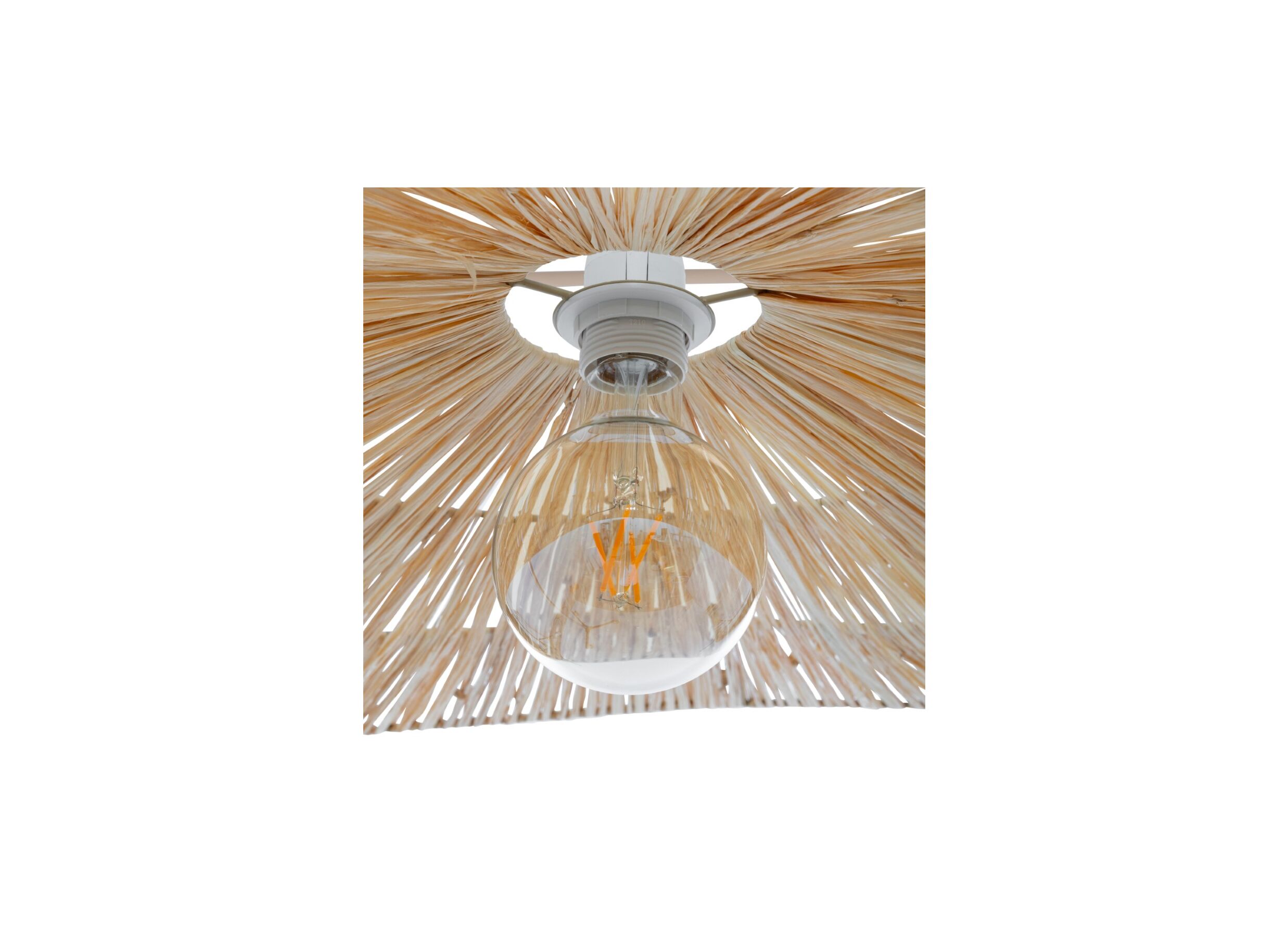 Detail - Suspension Orane Ø78cm - raffia - beige