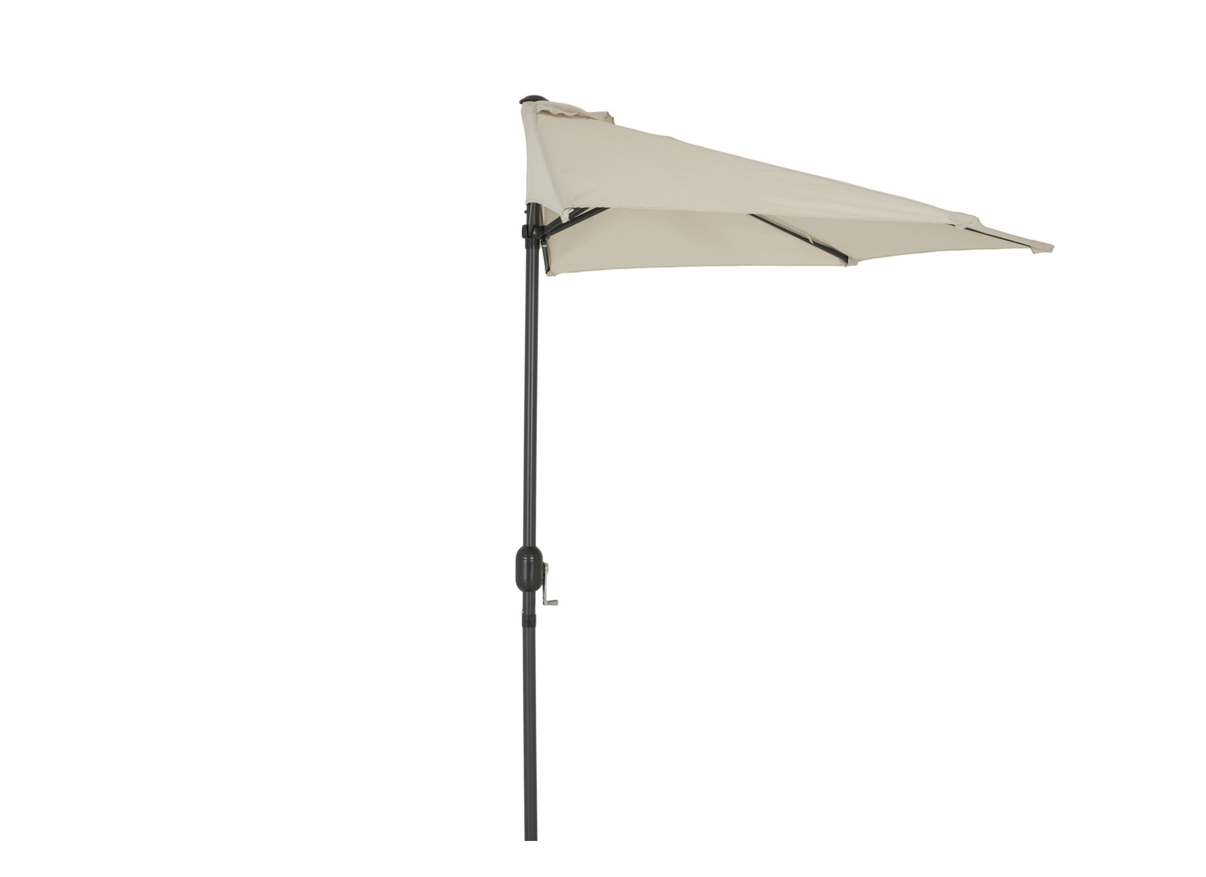 Overzichtsfoto - Halve Parasol Athena Ø300cm beige met beschermhoes