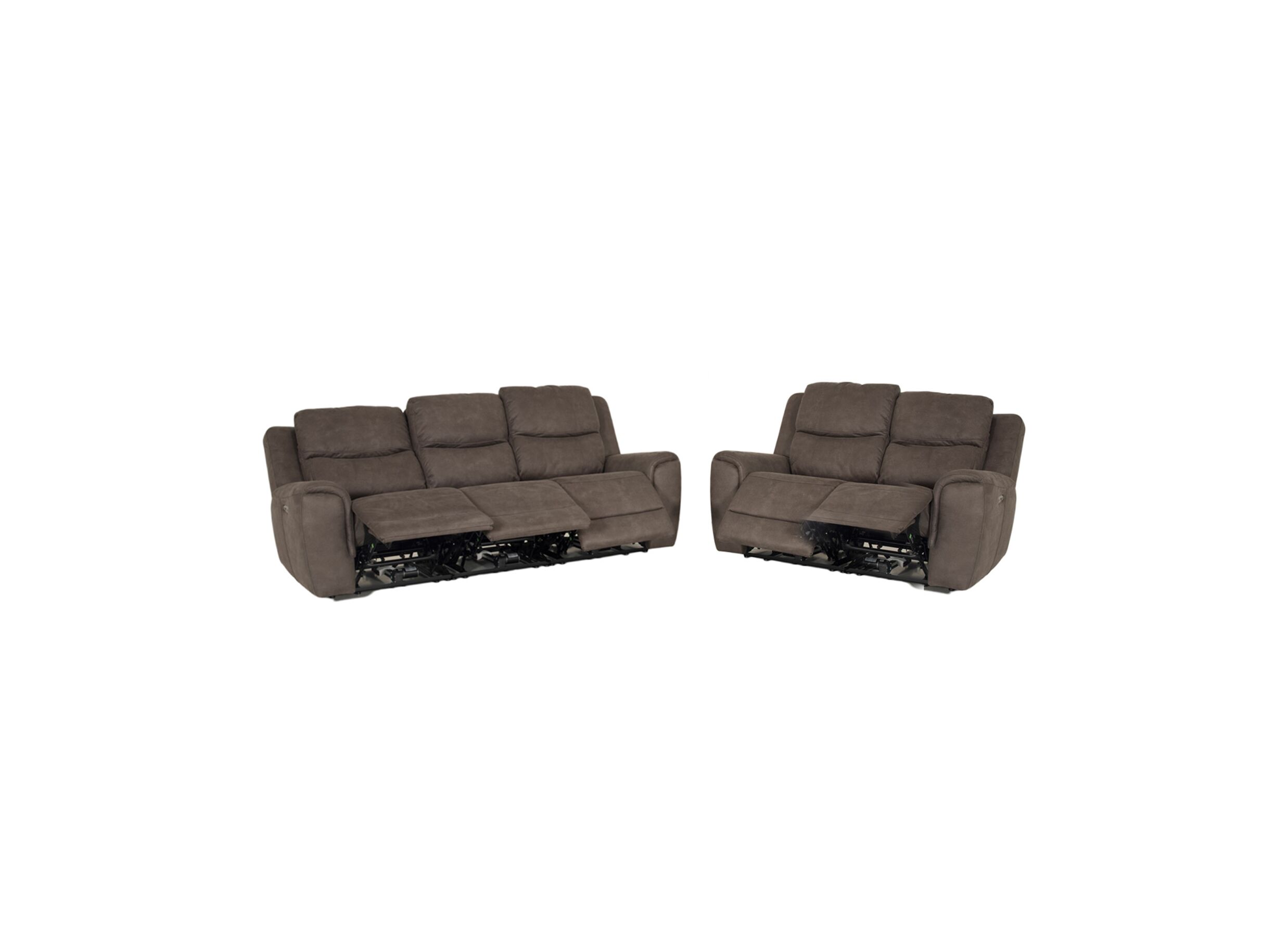 Overzichtsfoto - Zetel Cluny 3+2-zit - stof - grijsbruin met relax
