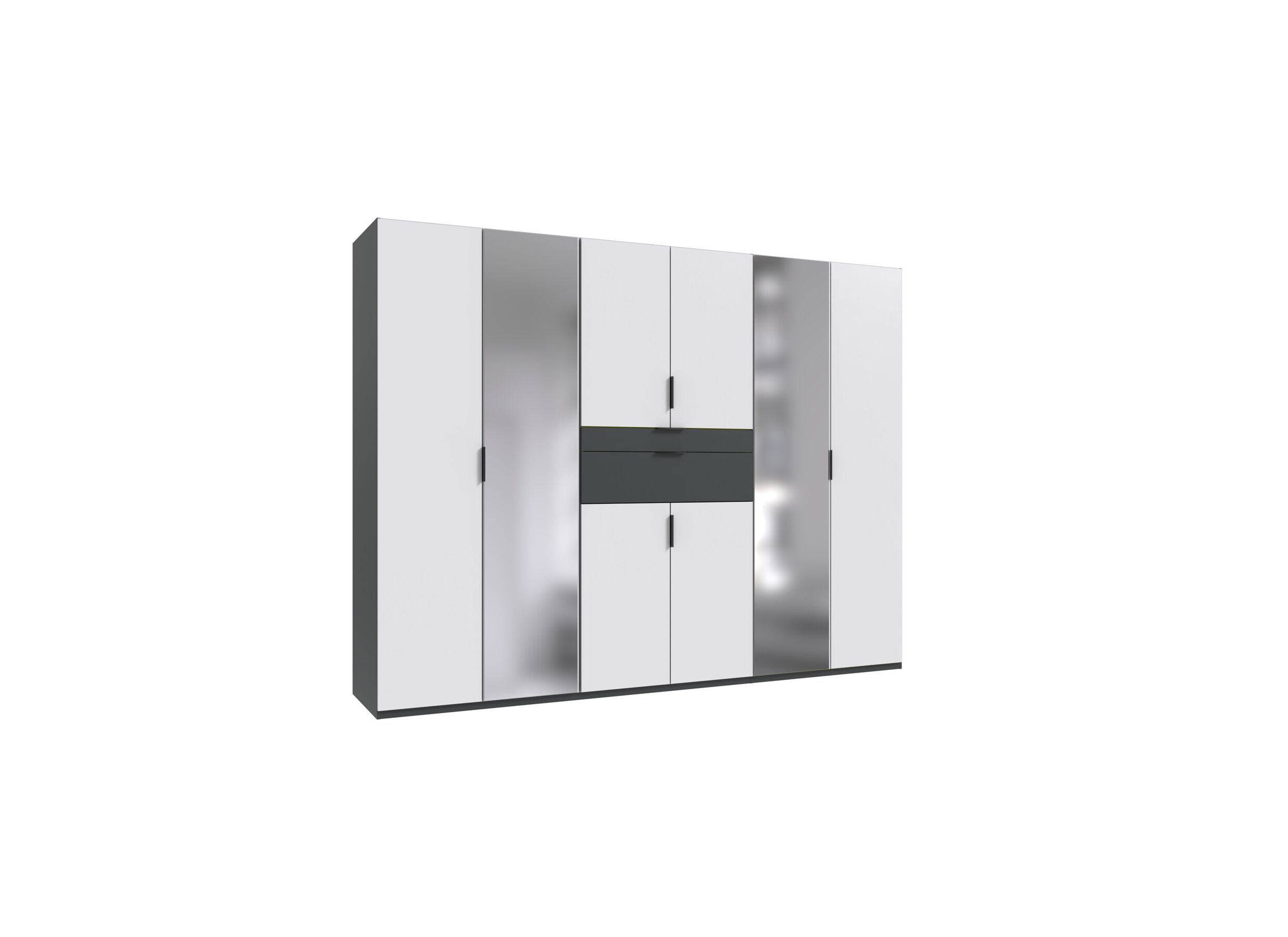 Plus Important - Garde-robe Moldau 270cm - décor - blanc/graphite