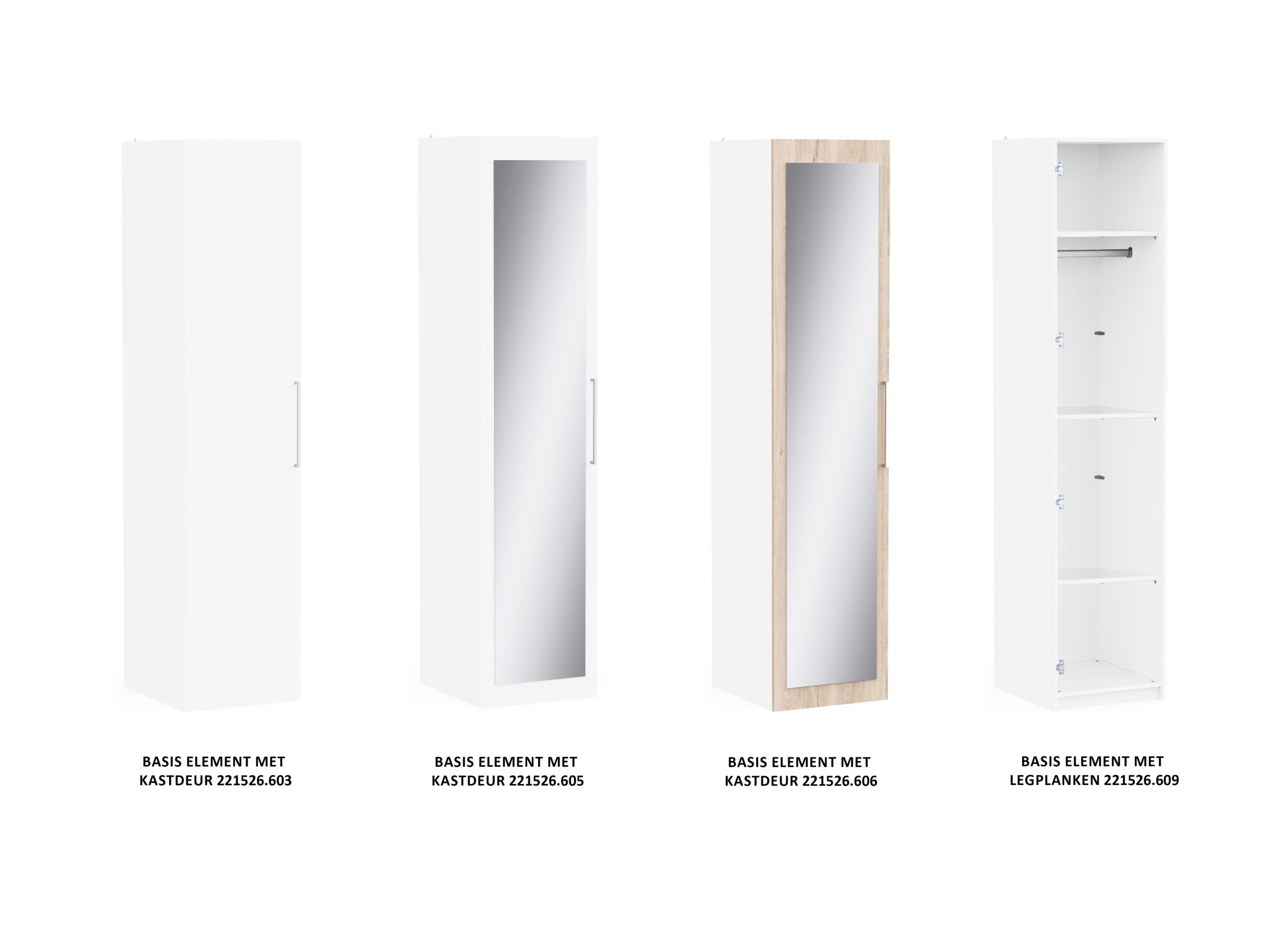 Photo ensemble - Dressings sur-mesure Compartiment Inspira 50cm - décor - blanc